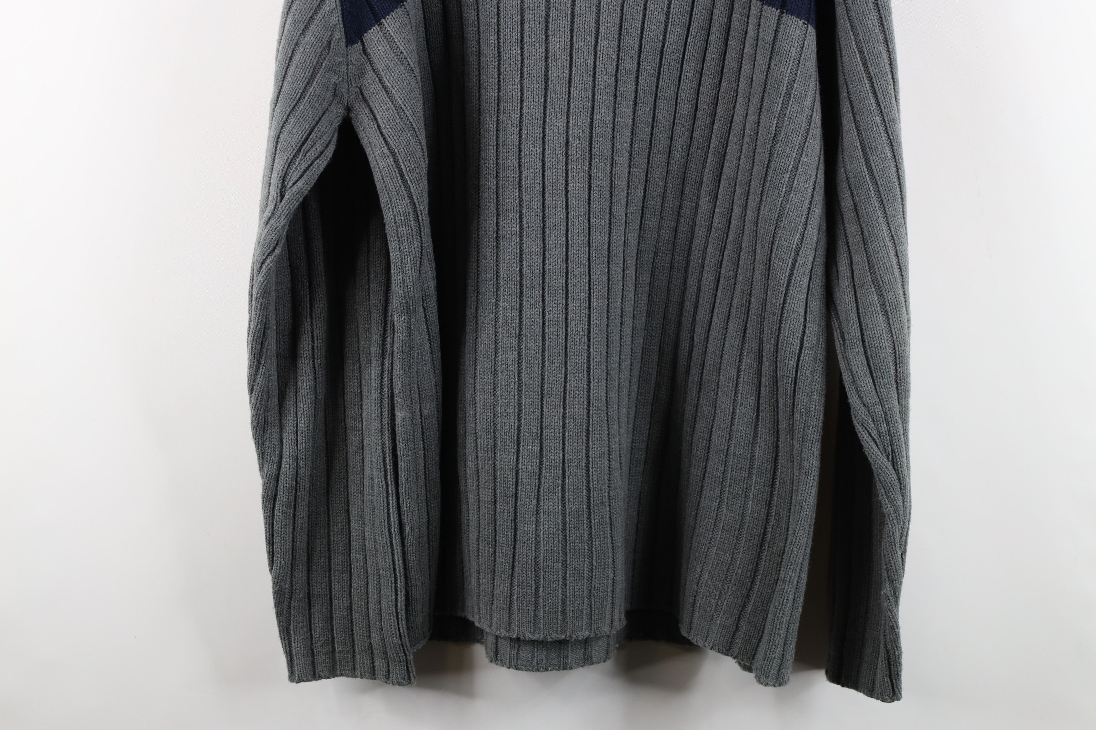 Aeropostale × Vintage Vintage 90s Y2K Aeropostale Chunky Ribbed Knit Sweater Gray Size US XL / EU 56 / 4 - 9 Thumbnail