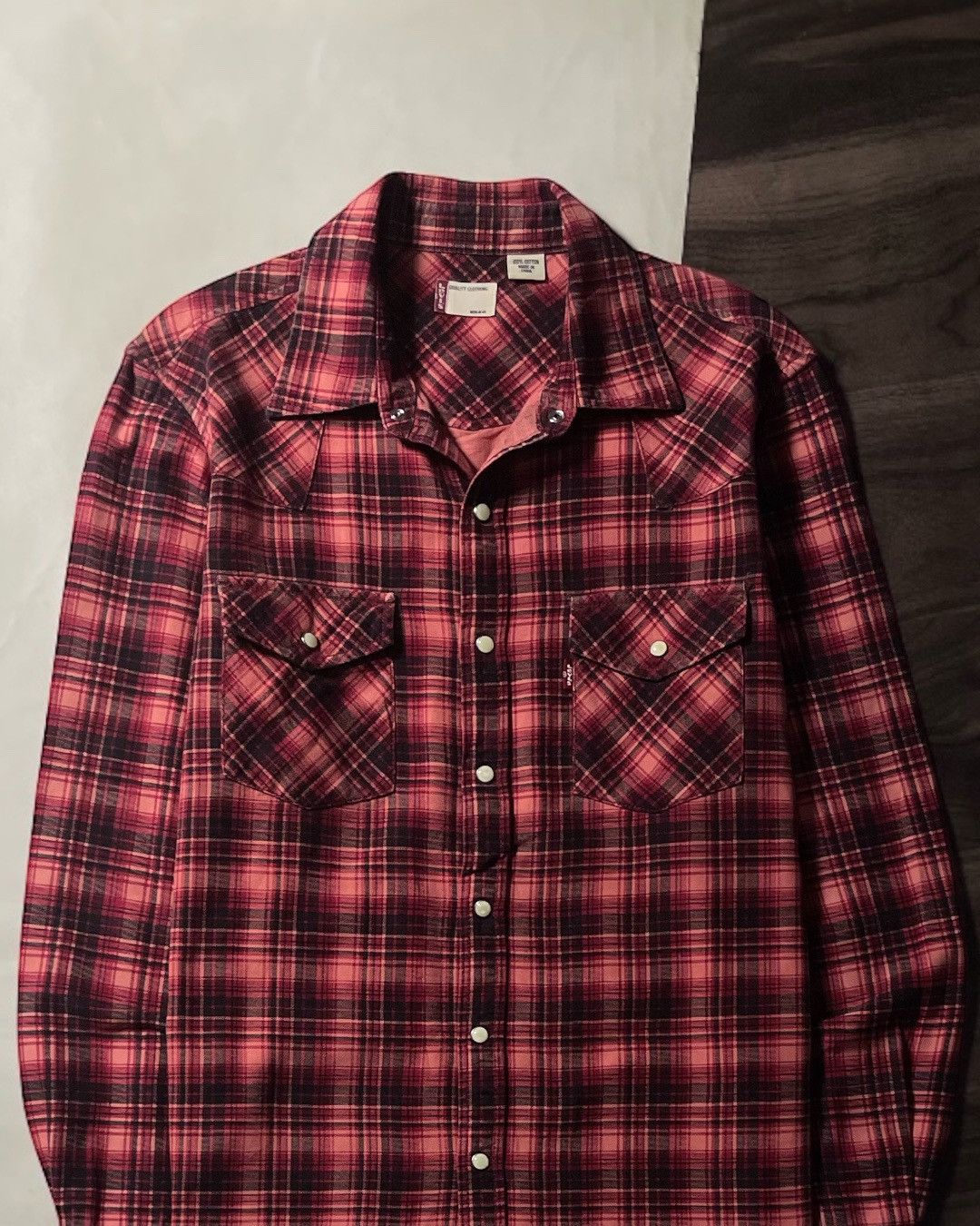 Levi's Flannel Shirt Western Double Pocket LEVIS Size M Size US M / EU 48-50 / 2 - 2 Thumbnail
