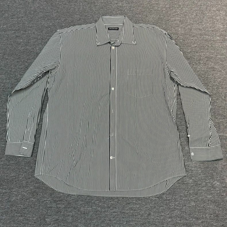 Balenciaga Balenciaga Black and white striped back logo printed long Size US XXS / EU 40 - 1 Thumbnail