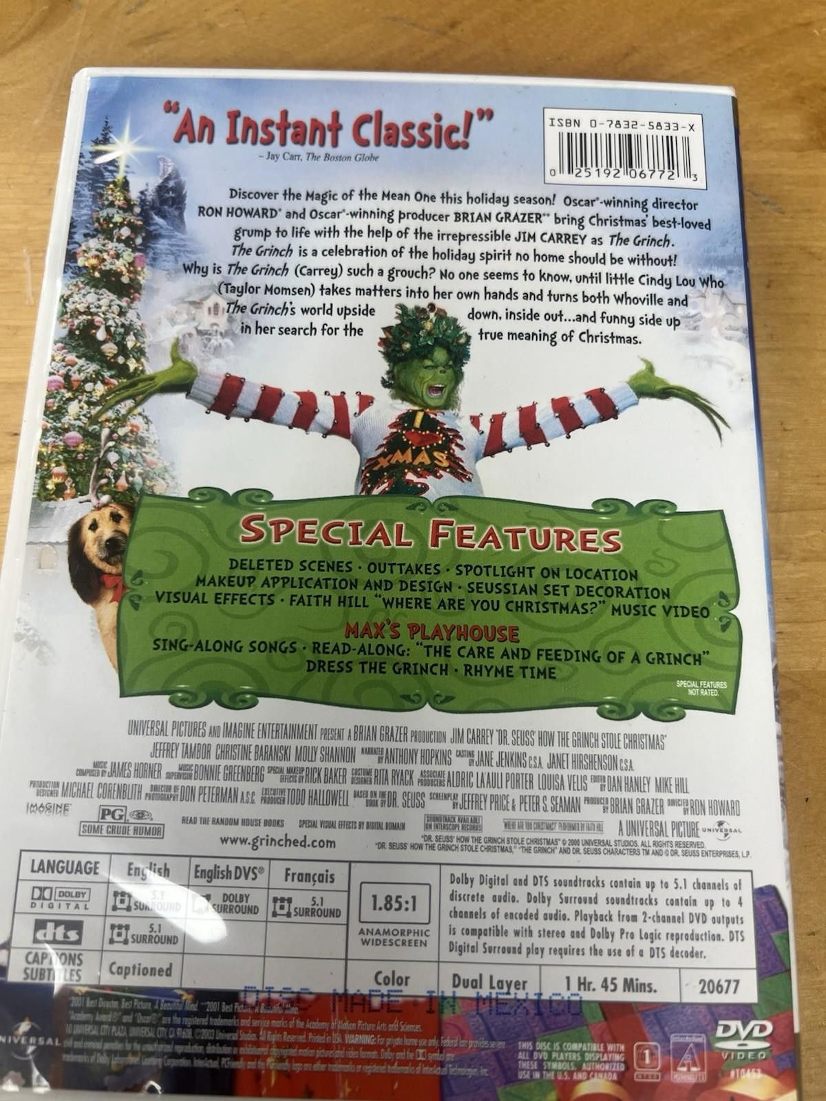 Other Dr. Seuss' How the Grinch Stole Christmas widesceen DVD Size ONE SIZE - 9 Thumbnail