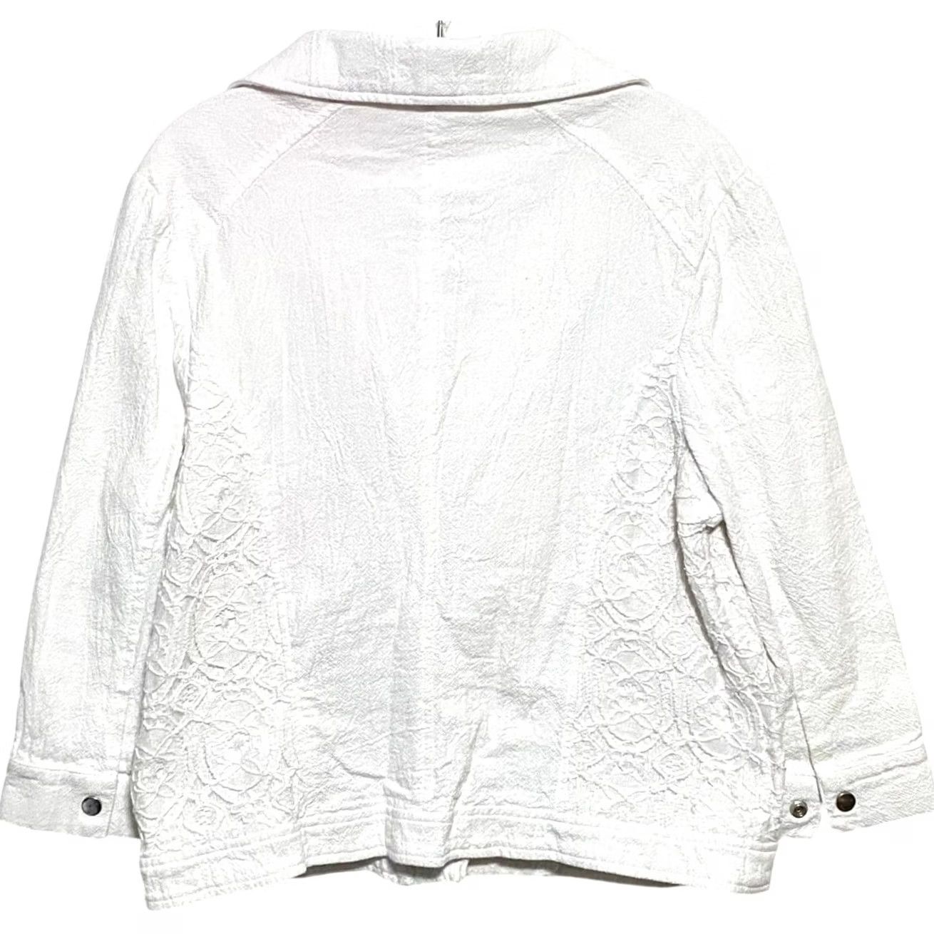 Vintage VINTAGE John Paul Richard Embroidered Floral Zip Jacket Womens L Chic Moto Quiet Luxury Size L / US 10 / IT 46 - 3 Thumbnail
