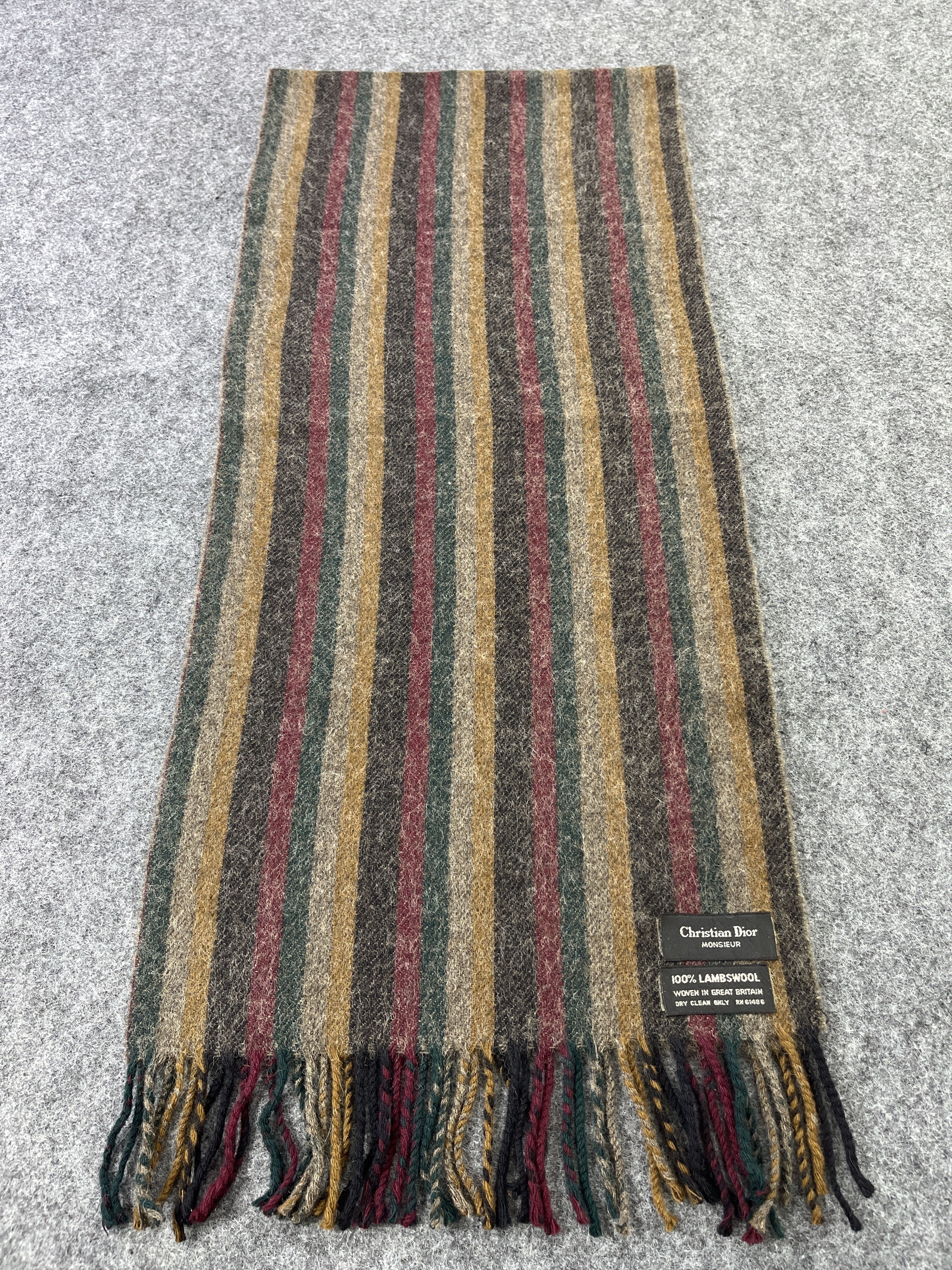 Vintage Christian Dior Monsieur Scarf / Muffler / Neckwear T244 Size ONE SIZE - 2 Thumbnail
