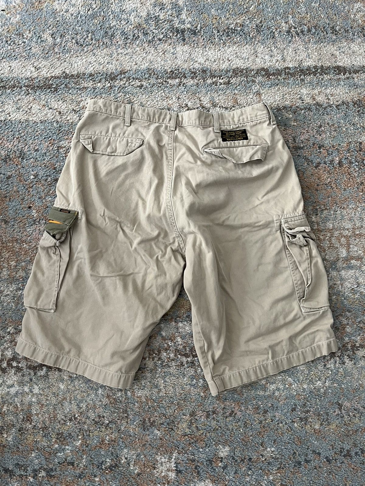 Vintage VTG Polo Ralph Lauren Stash Cargo Shorts Distressed 36 Size US 36 / EU 52 - 9 Thumbnail