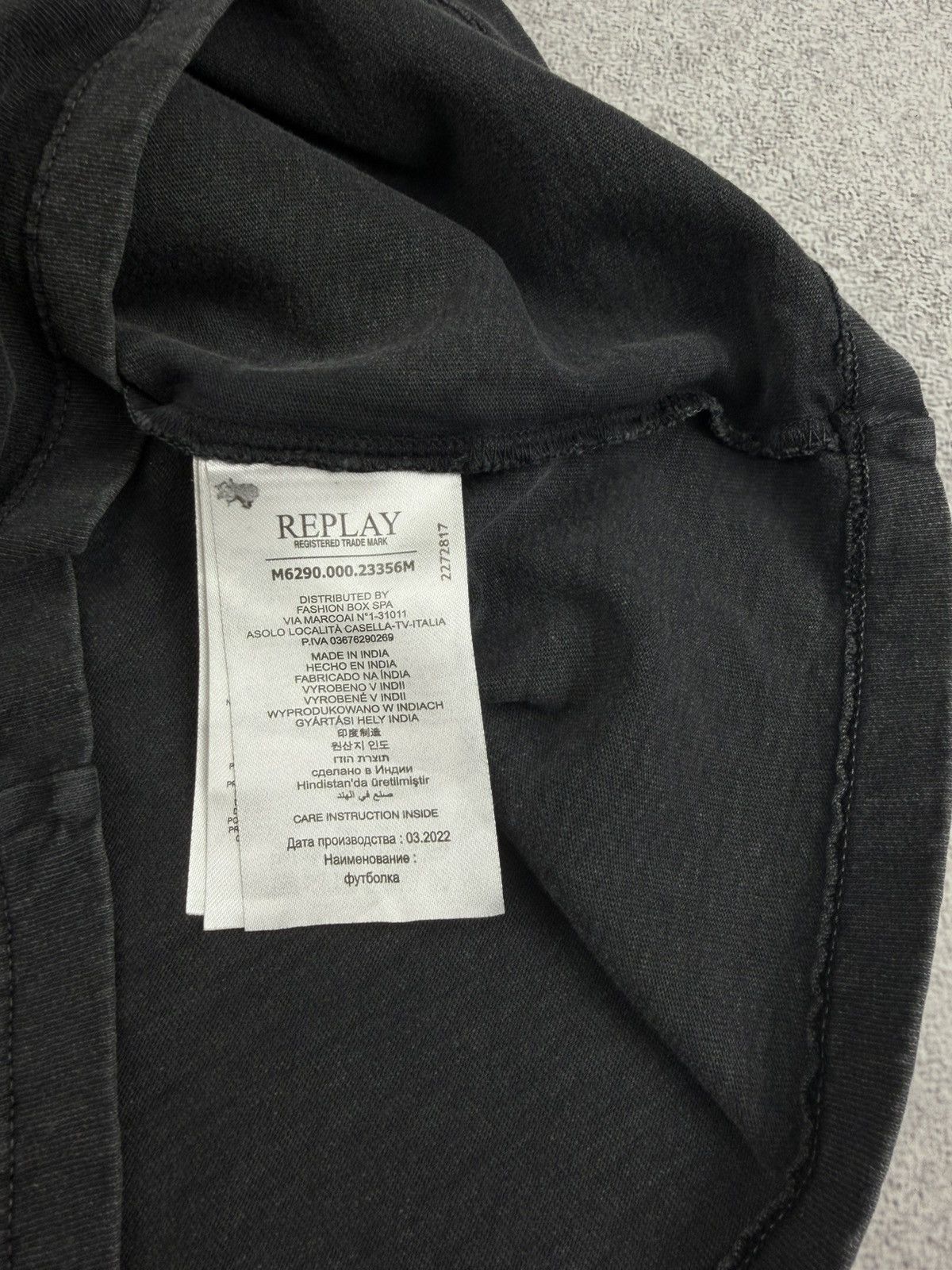 Replay Replay Men’s Logo Shirt Dark Grey Size M Size US M / EU 48-50 / 2 - 6 Thumbnail