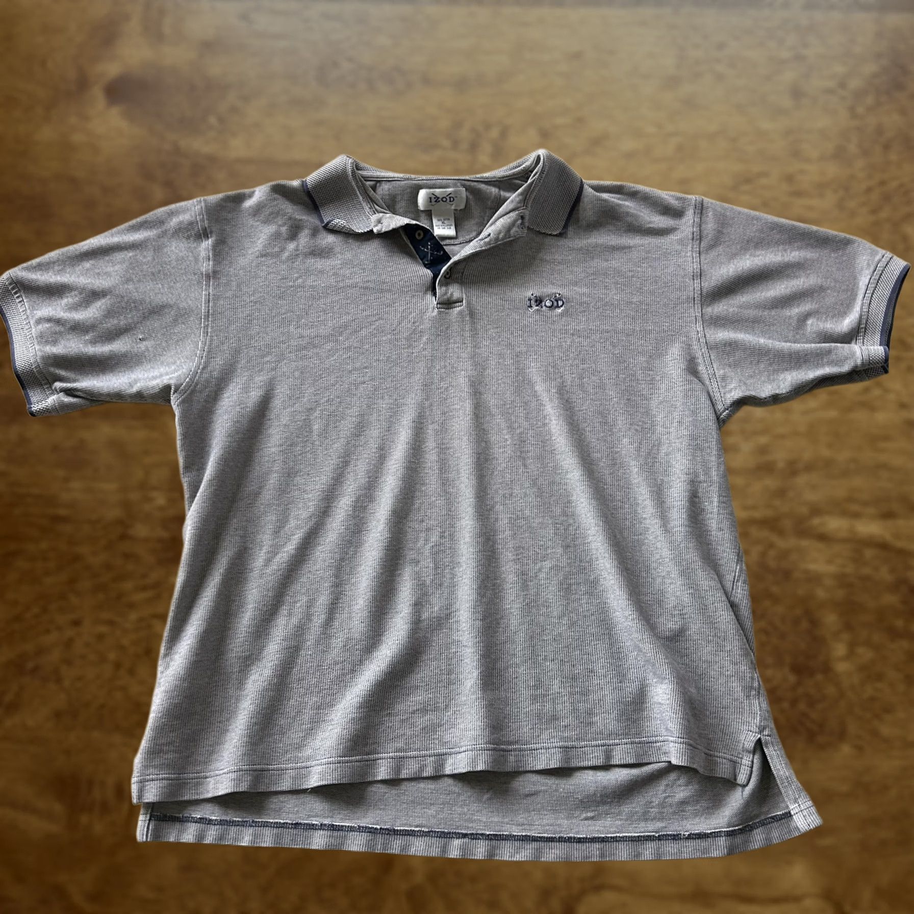 Izod Izod Polo Shirt Mens XL Gray Geometric Knit Short Sleeve Cotton Casual Top Size US XL / EU 56 / 4 - 1 Thumbnail