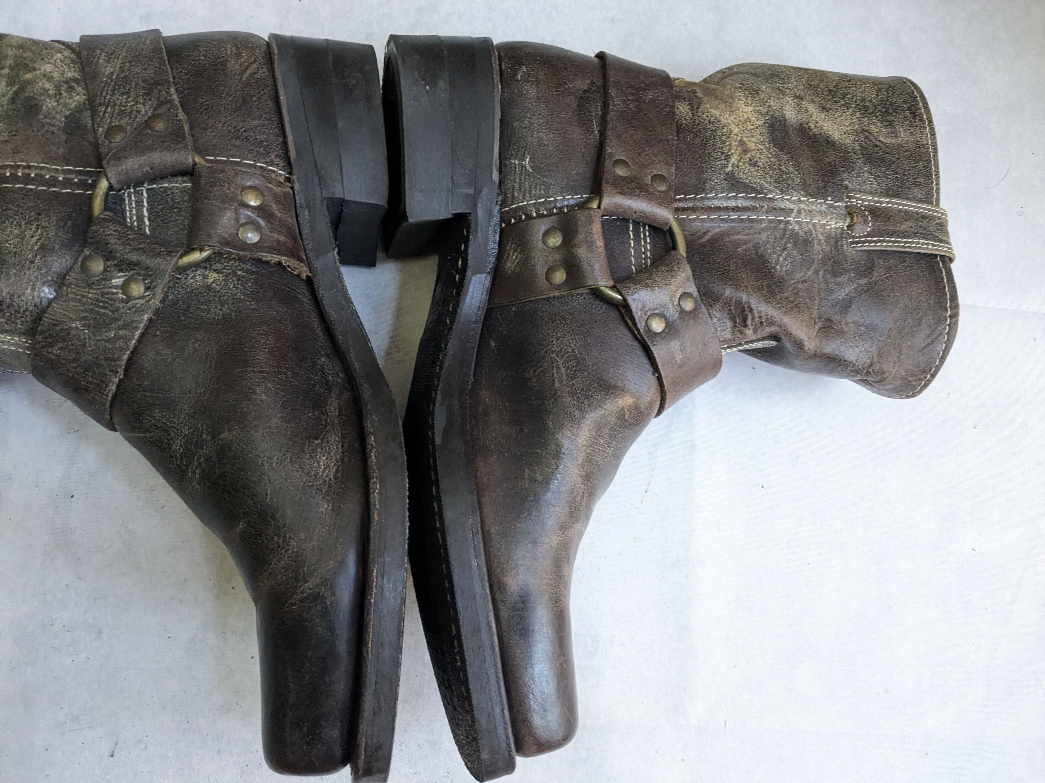 Frye Frye Harness Boots Brown 12 M Leather Size US 12 / EU 45 - 15 Thumbnail