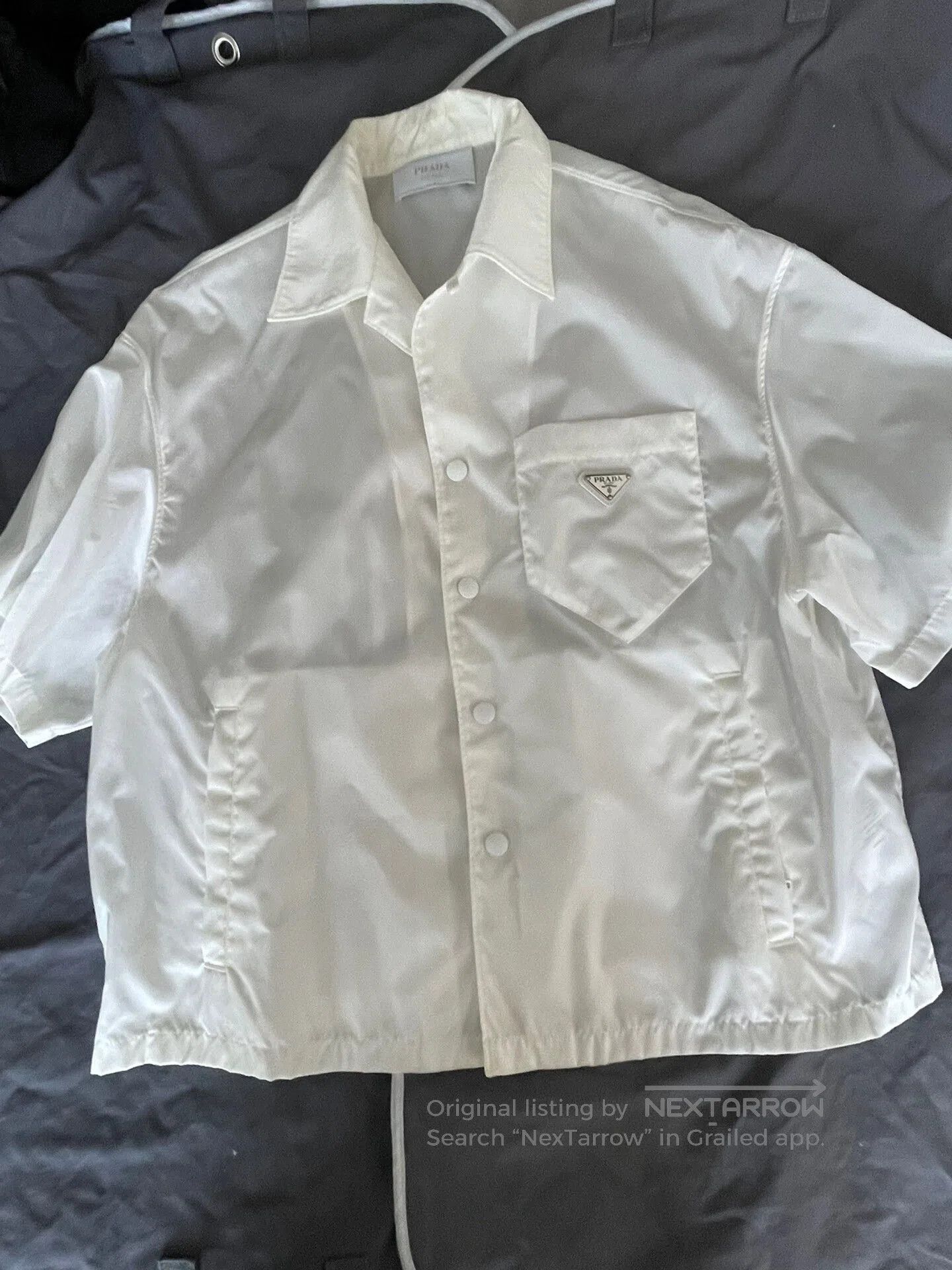 Prada prada recycled nylon shirt in white. Size US L / EU 52-54 / 3 - 1 Thumbnail