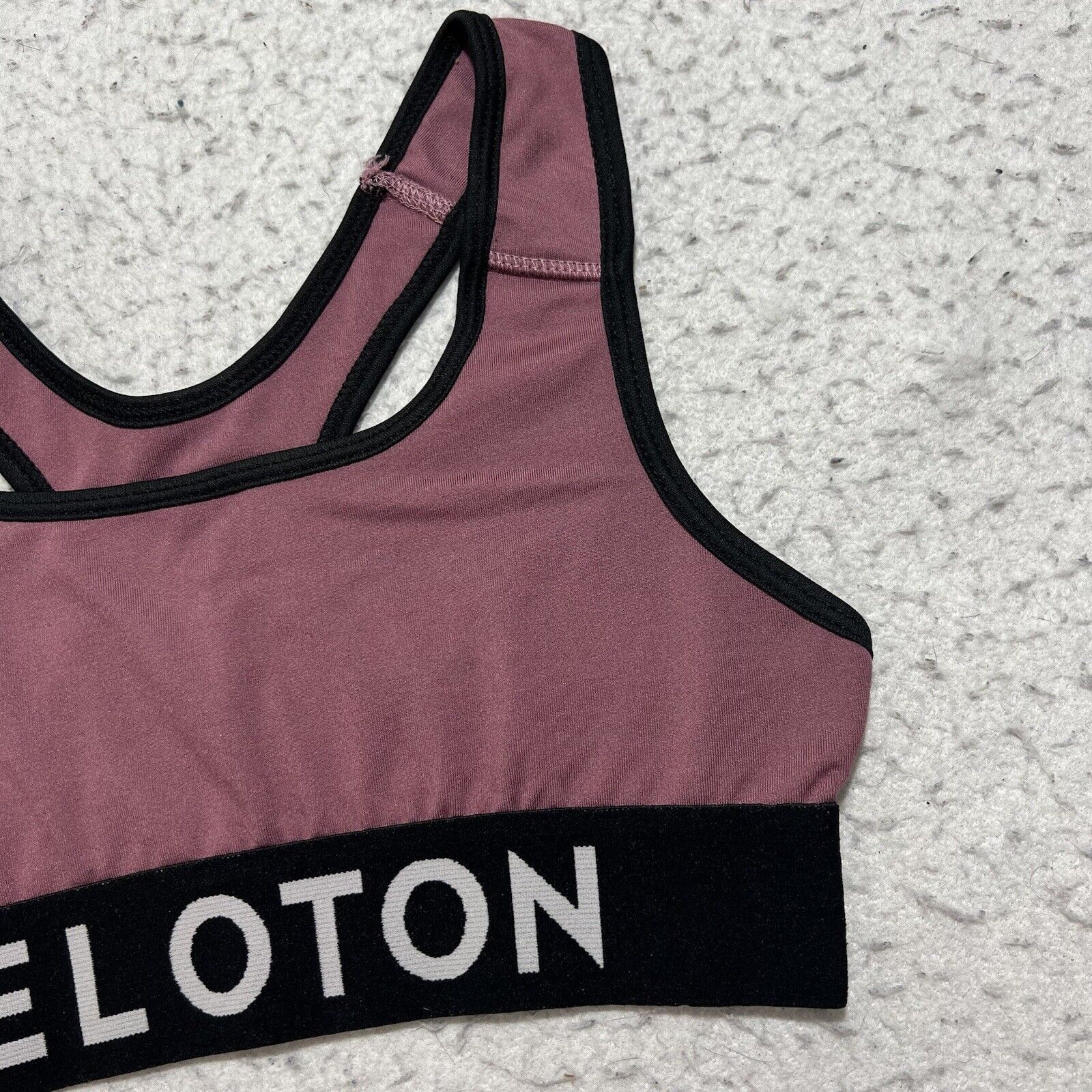 Other Peloton Racerback Sports Bra Mauve Stretch Logo Sportswear Size ONE SIZE - 4 Thumbnail