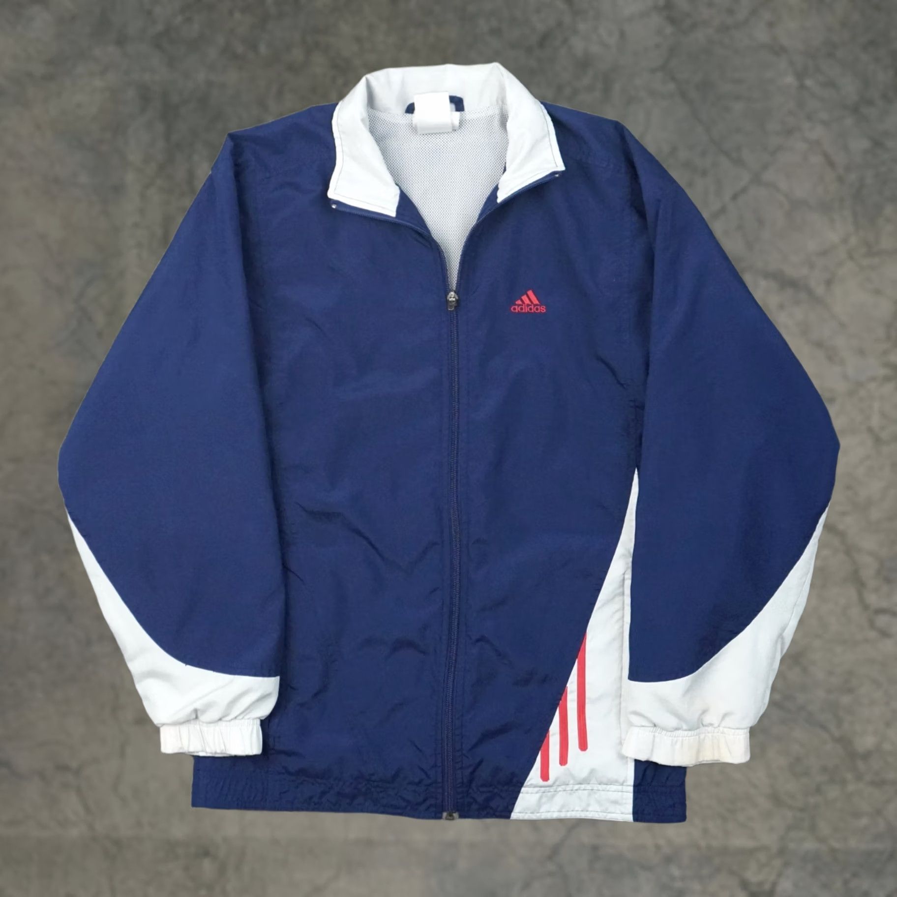 Adidas VINTAGE Adidas Full Zip Windbreaker Mens M Blue Jacket Size US M / EU 48-50 / 2 - 1 Thumbnail