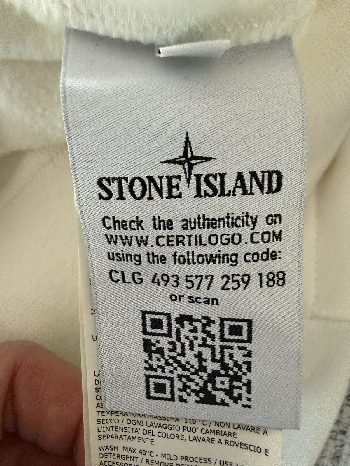 Stone Island Stone Island White Hoodie Size US XL / EU 56 / 4 - 5 Thumbnail