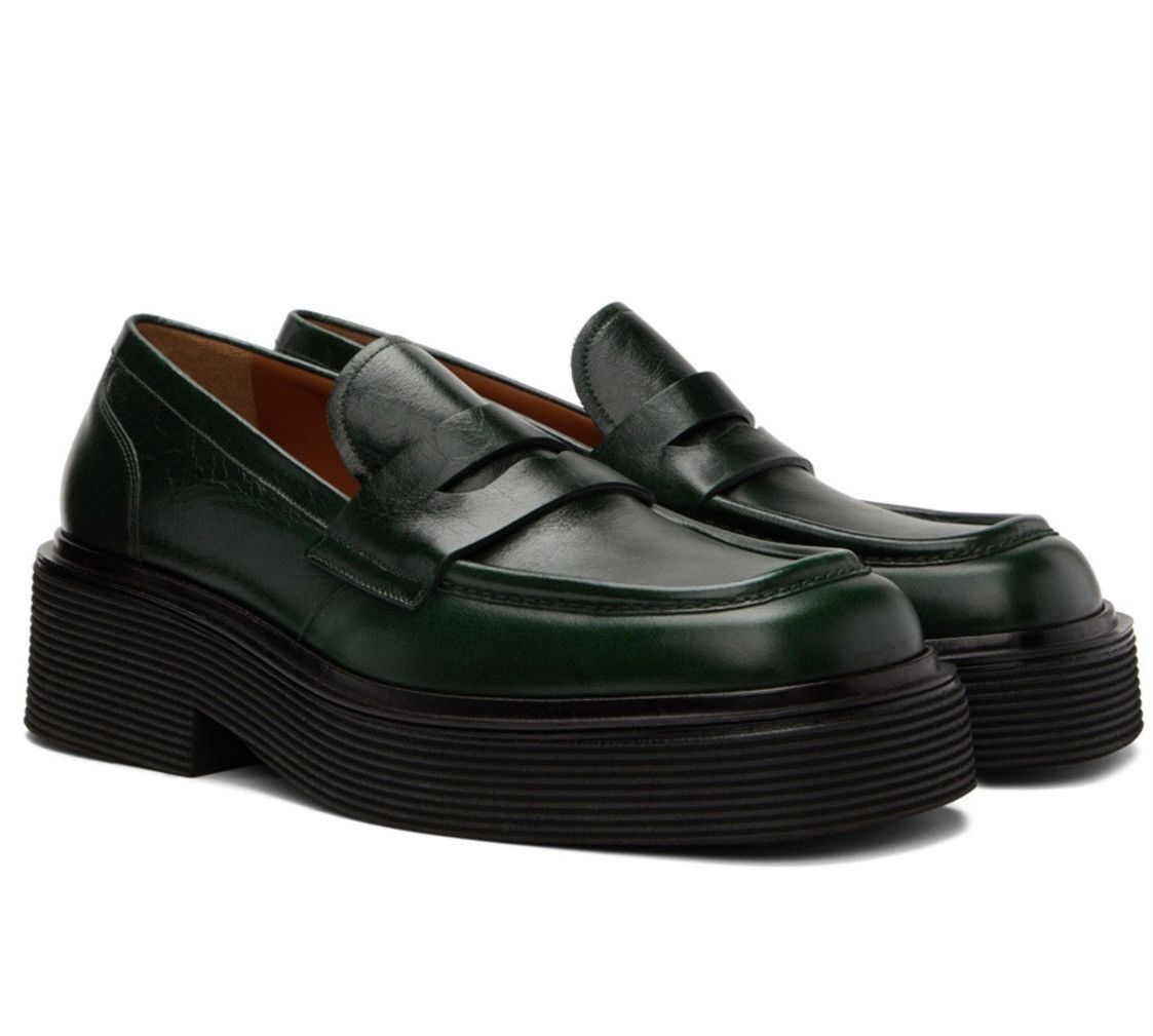 image of Marni Green Penny Loafers, Men's (Size 11)