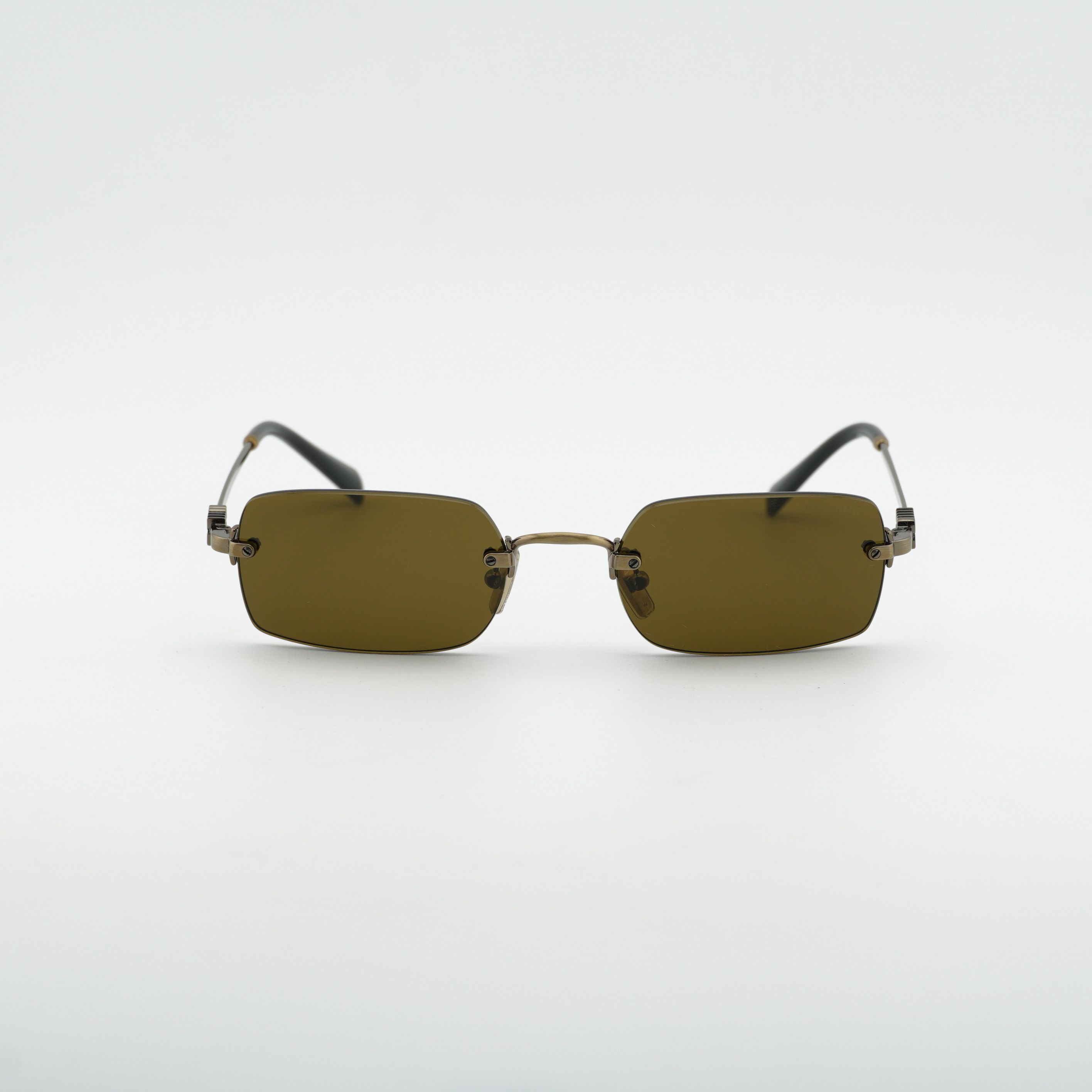 Miu Miu Miu Miu MUB50S 26C09Z Sunglasses Gold Rectangle Frame Size ONE SIZE - 8 Thumbnail
