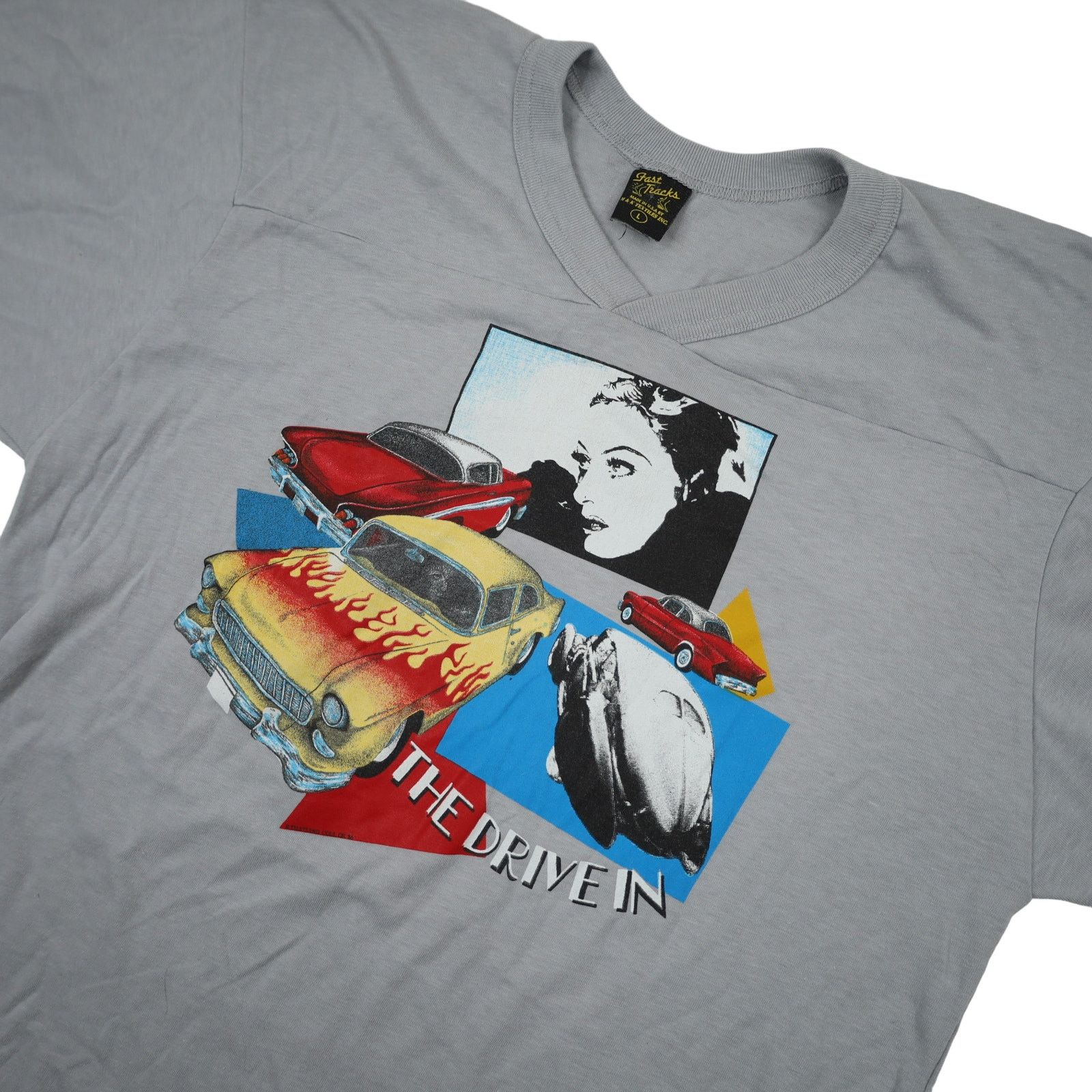 Vintage Vintage 1986 The Drive Ins Graphic Ringer T Shirt Size US L / EU 52-54 / 3 - 2 Thumbnail