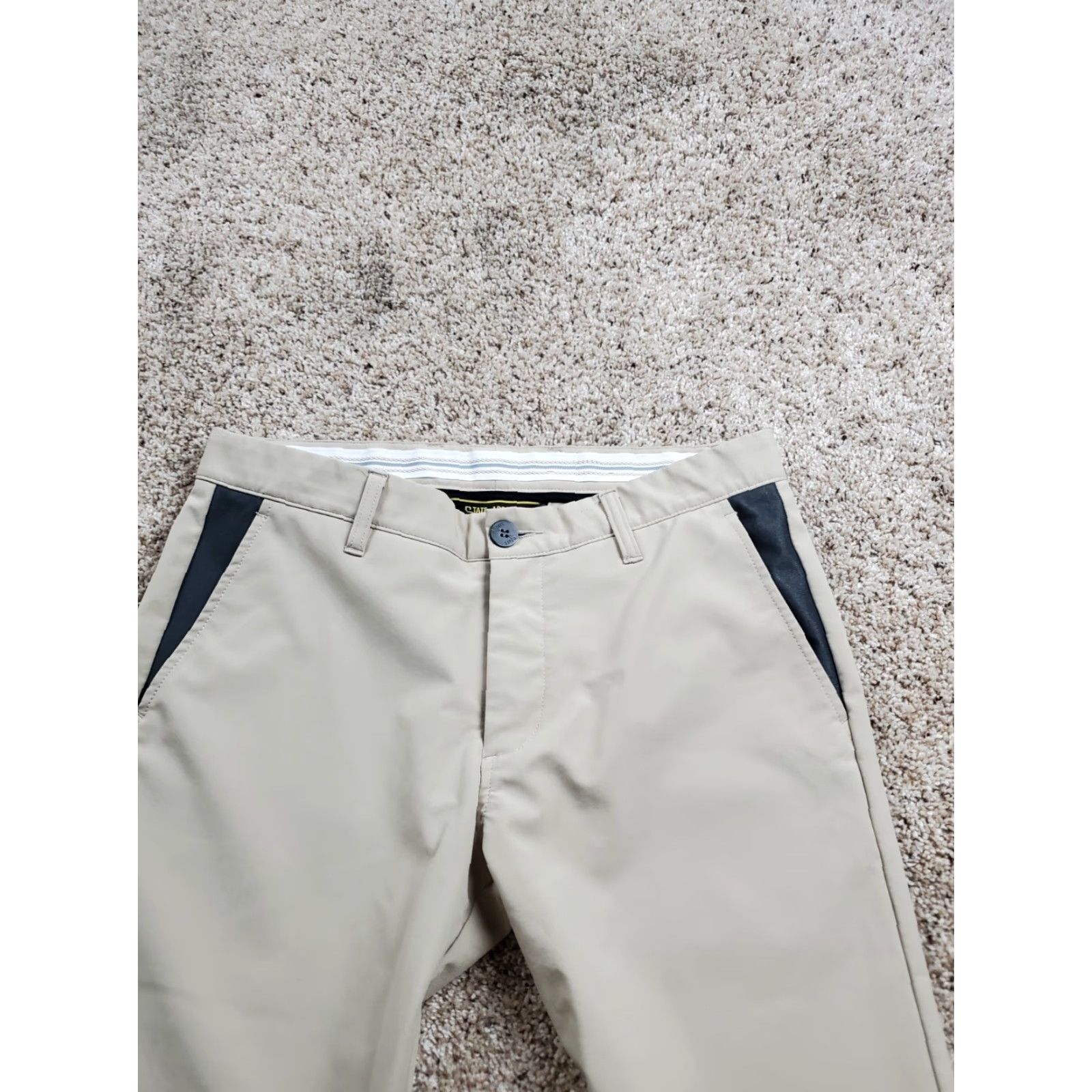 Vintage State Apparel Chino Pants Men 32 Brown Straight Leg 32 Inseam Polyester Spandex Regular Waist 32 Flat Front Machine Washable Vintage No Size US 32 / EU 48 - 5 Thumbnail