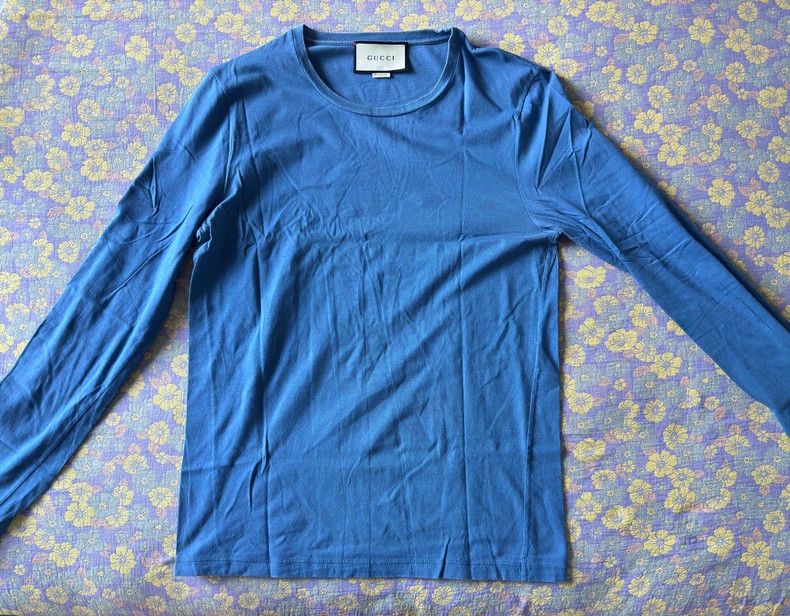 Gucci Gucci Size OS Dark blue long-sleeved T-shirt size OS 2502 Size US M / EU 48-50 / 2 - 1 Thumbnail