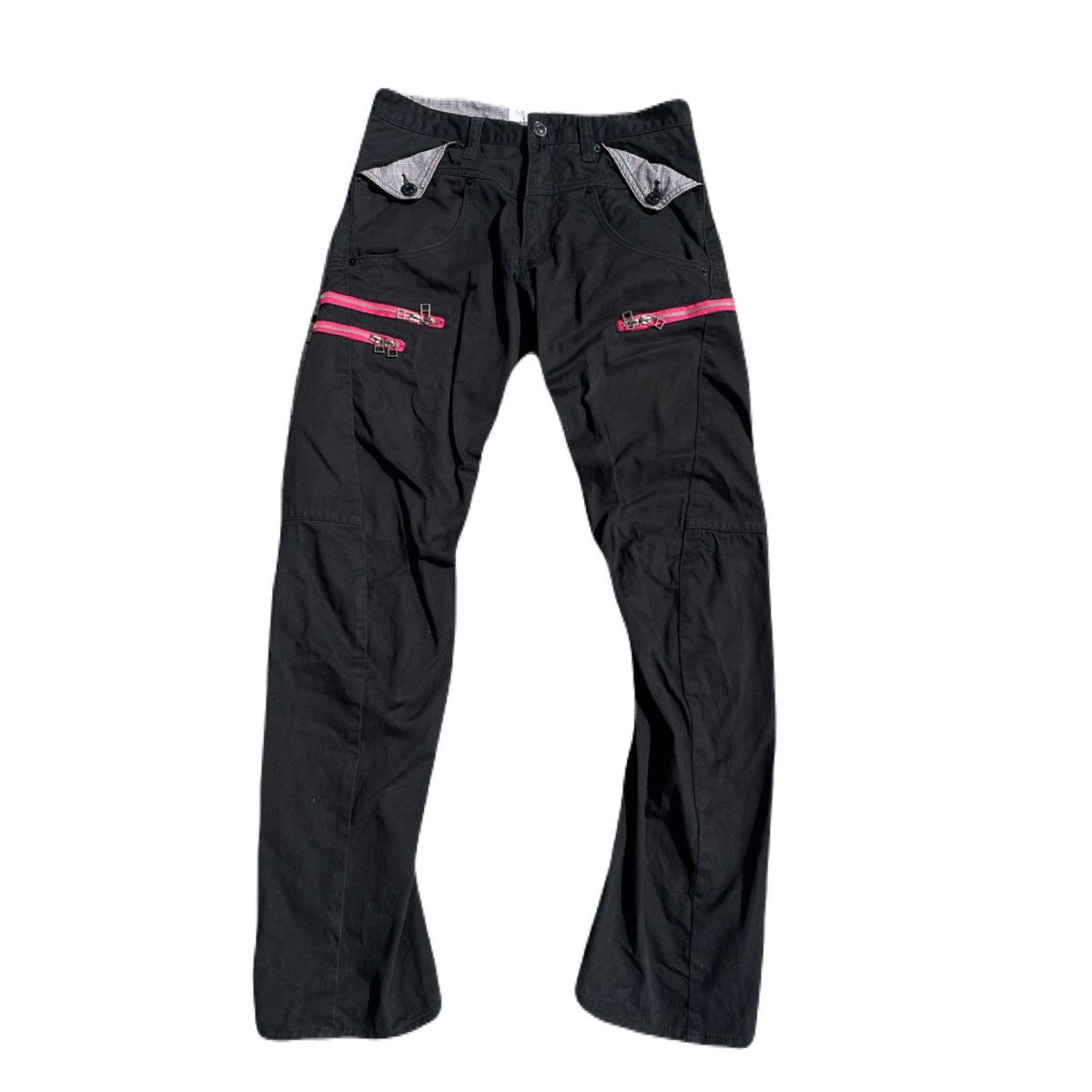 If Six Was Nine 2000s Japanese archive Vkei Articulated Panel Zip Pants Y2K Size US 30 / EU 46 - 2 Thumbnail