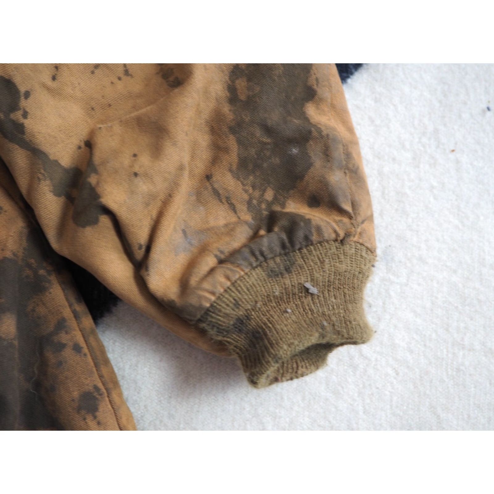 Vintage VINTAGE L.L.Bean CHORE Jacket Mens XL Tan Canvas Wool Lined Distressed Bomber 1980s Outdoor Outdoor Size US XL / EU 56 / 4 - 7 Thumbnail
