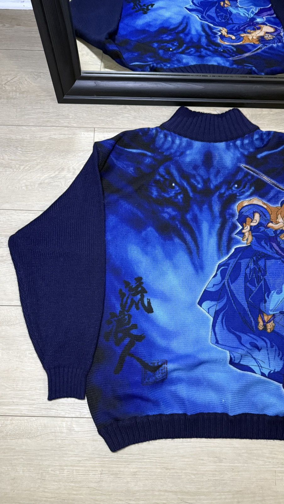 JNCO Rare Y2K DTEK Samurai All Over Print Cardigan Sweatshirt Size US XL / EU 56 / 4 - 2 Thumbnail