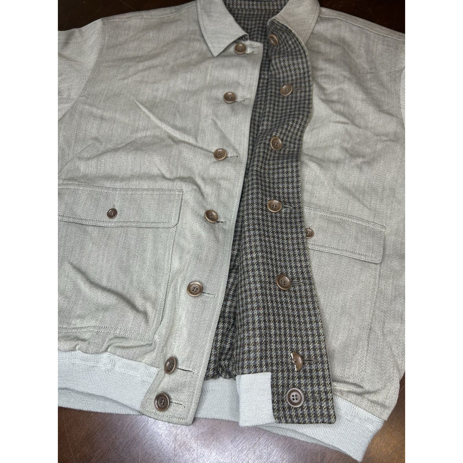 Sulka VTG Sulka Italy Houndstooth Wool Cashmere Reversible Jacket Size US L / EU 52-54 / 3 - 20 Thumbnail