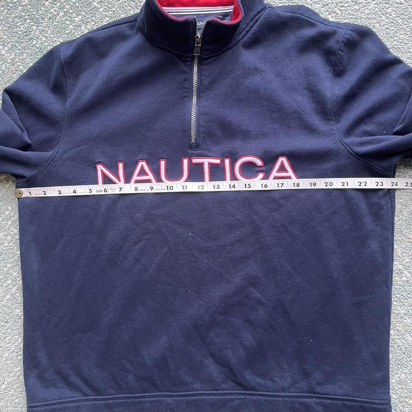 Nautica Nautica Mens Blue Quarter-Zip Pullover Sweatshirt Size Large Size US L / EU 52-54 / 3 - 2 Thumbnail