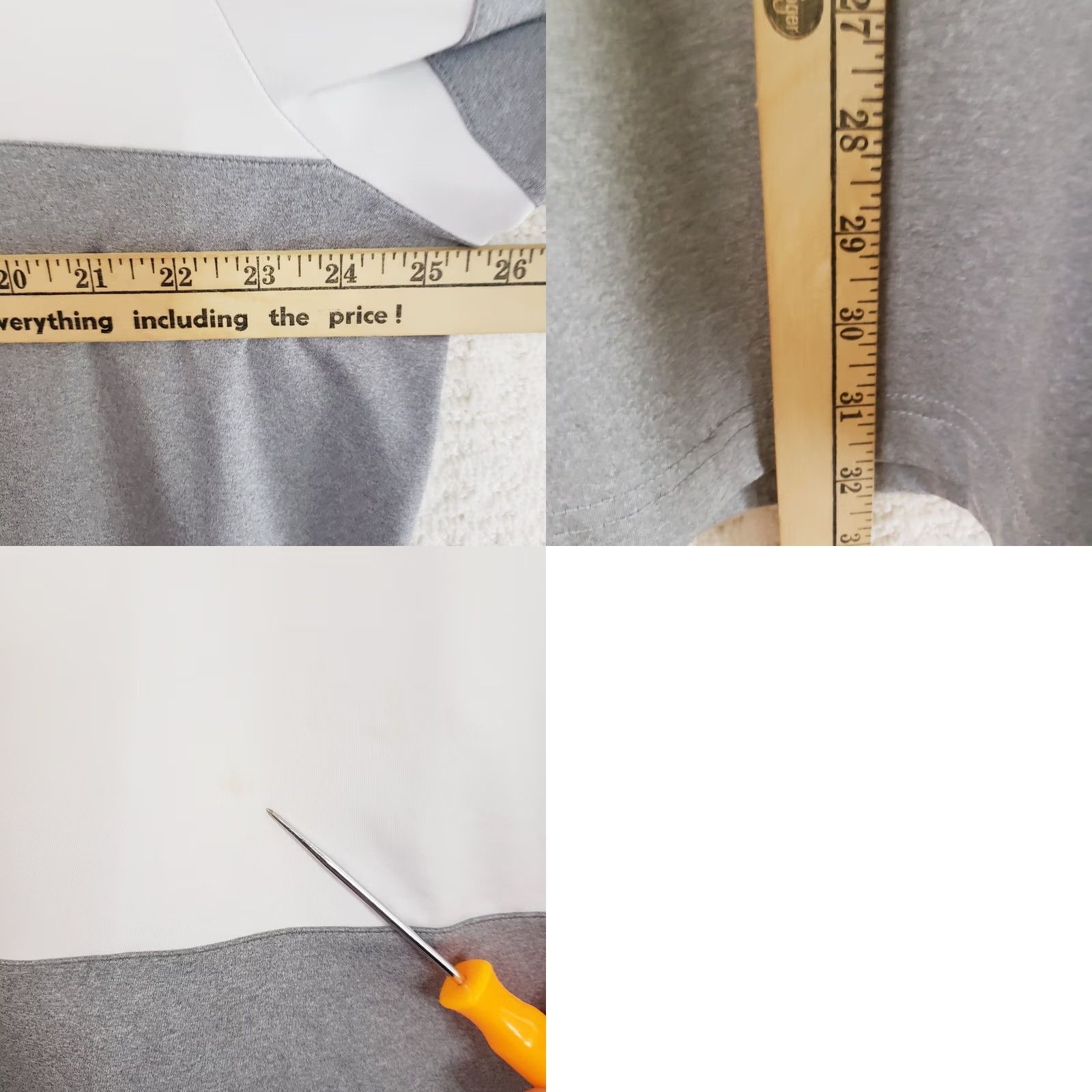 Adidas Adidas Shirt Men's XL White Gray Colorblock Polo Lightweight Golf Casual Shirt XL Men White Gray Size US XL / EU 56 / 4 - 9 Thumbnail