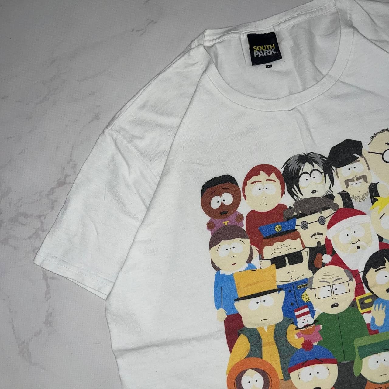 Vintage Vintage South Park 1998 T-Shirt all heroes Size L White Size US L / EU 52-54 / 3 - 3 Thumbnail