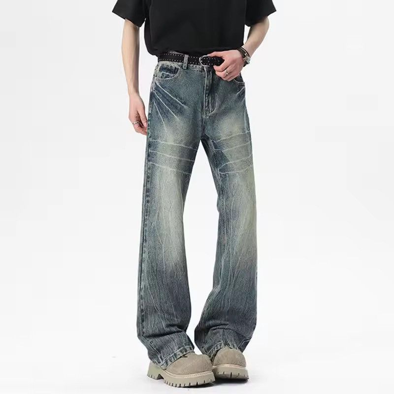 Japanese Brand Baggy streetwear y2k flared ripped jeans pants wide leg Size US 28 / EU 44 - 4 Thumbnail