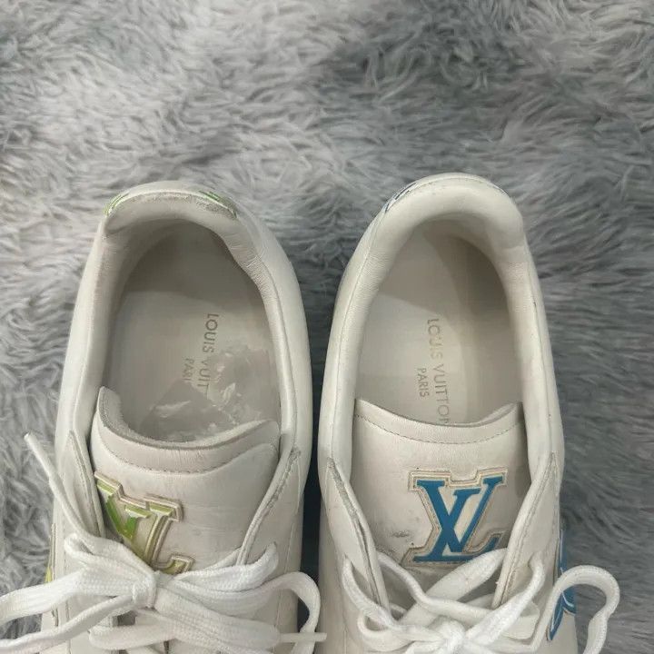 Louis Vuitton Louis Vuitton Luxurious White Blue Sneakers for Men -2508 Size US 8 / EU 41 - 5 Thumbnail