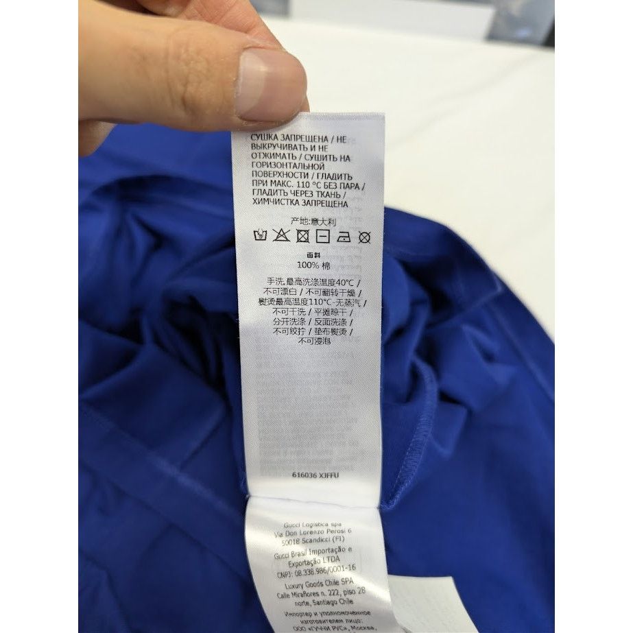 Gucci o1rshd1 Short Sleeve T-Shirt in Blue Size US M / EU 48-50 / 2 - 19 Thumbnail