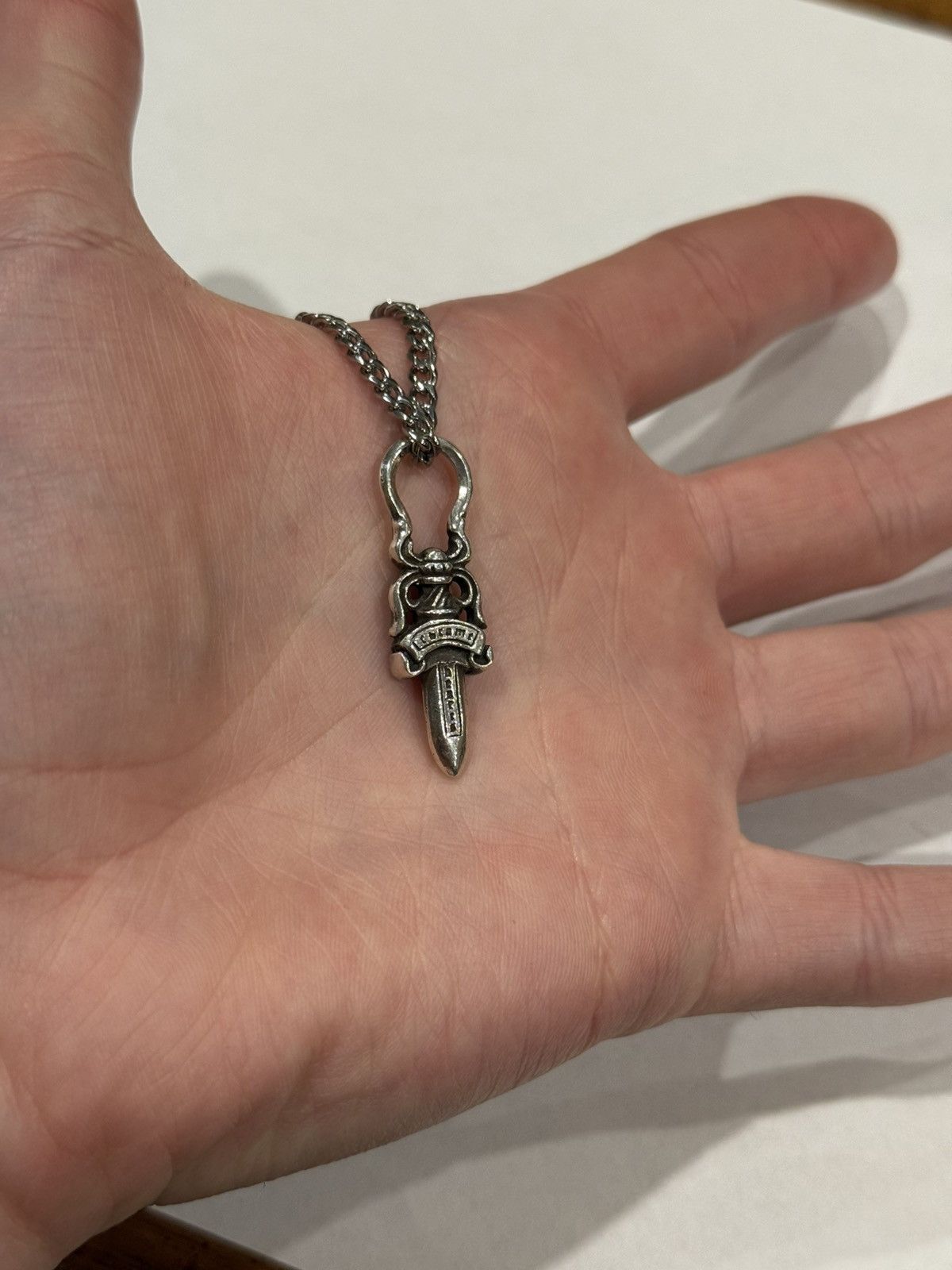 Chrome Hearts Chrome Hearts Dagger Pendant Silver Cuban Chain Necklace 925 Size ONE SIZE - 3 Thumbnail