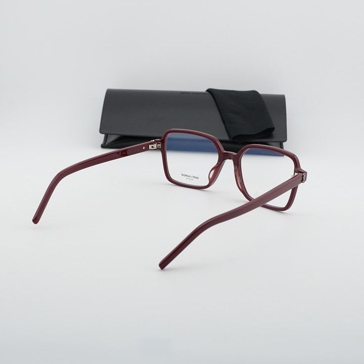 Gucci Saint Laurent SL M139 006 Square Eyeglasses Dark Red 54mm Size ONE SIZE - 12 Thumbnail