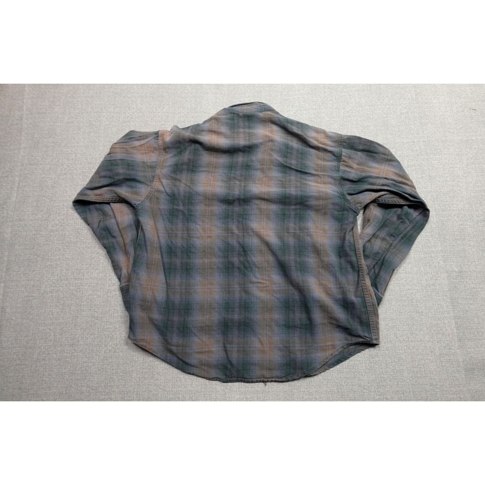 Harley Davidson Harley-Davidson Button-Up Shirt Mens Large Green Plaid Long Sleeve Front Pocketed Cotton Shirt Size US L / EU 52-54 / 3 - 5 Thumbnail