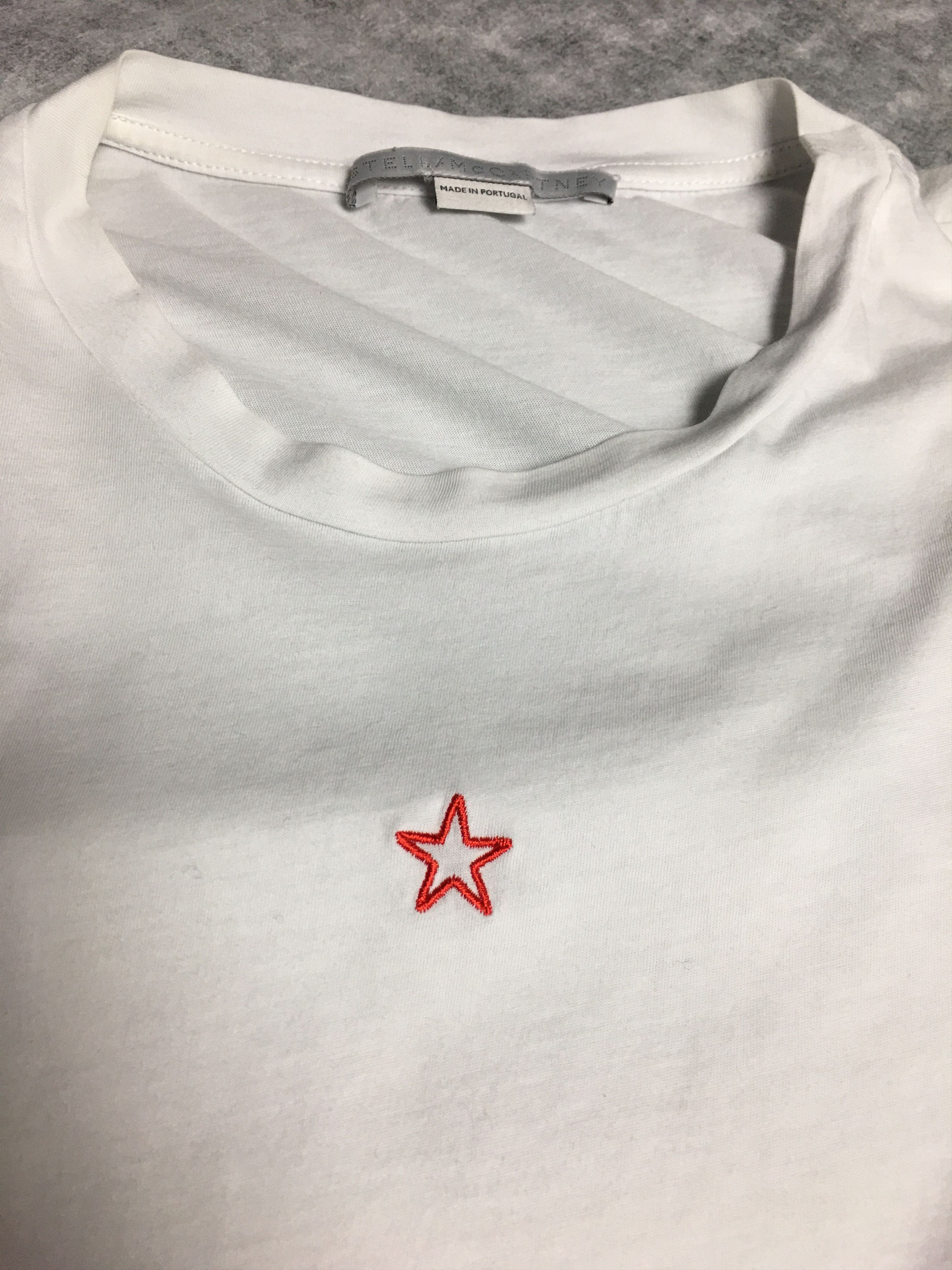 Stella McCartney Stella McCartney White Embroidered Star T-Shirt Size L / US 10 / IT 46 - 10 Thumbnail