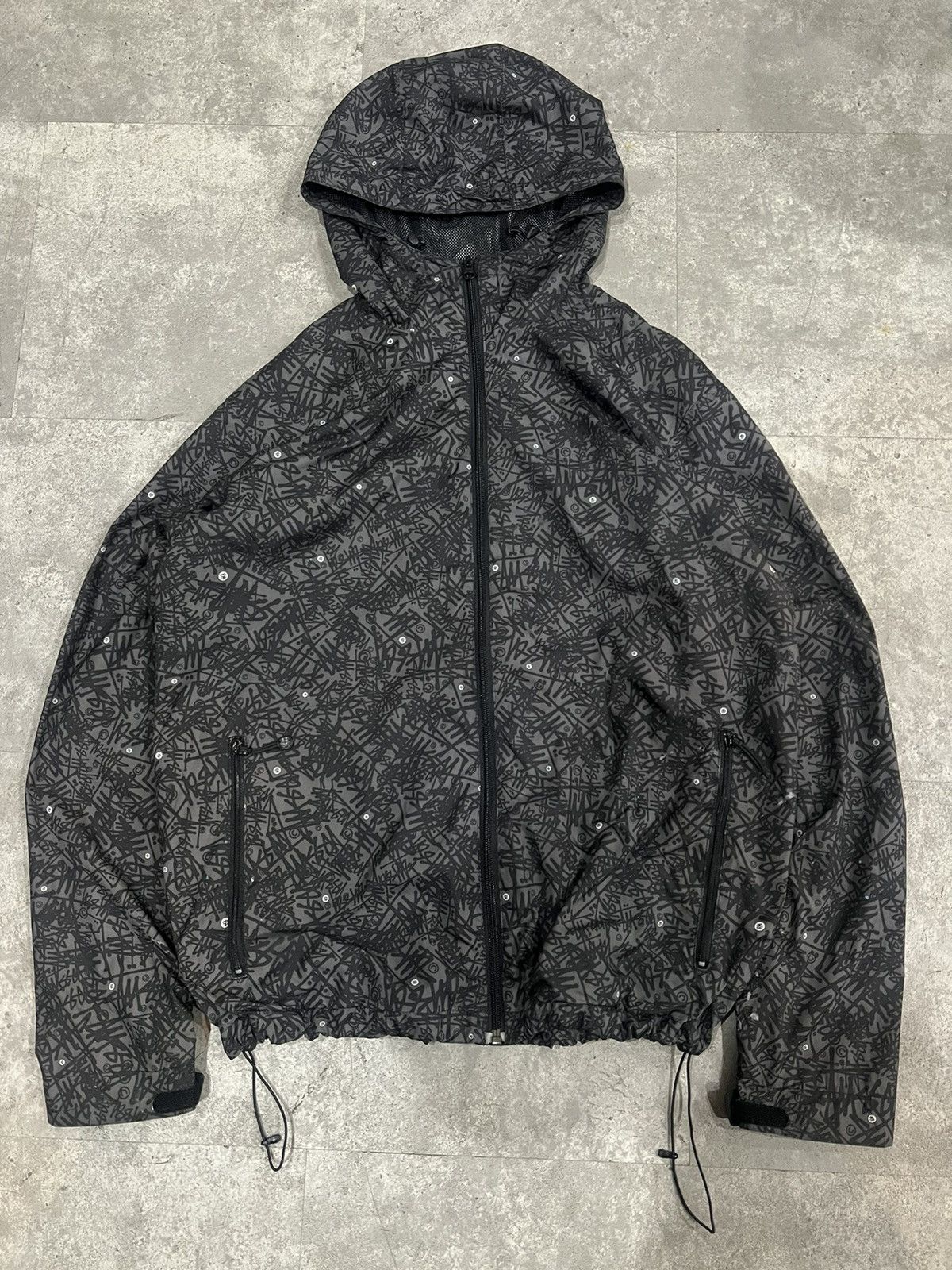 Stussy 2000s Archival Stussy Shawn All Over Print Hodded Jacket y2k Size US L / EU 52-54 / 3 - 1 Thumbnail