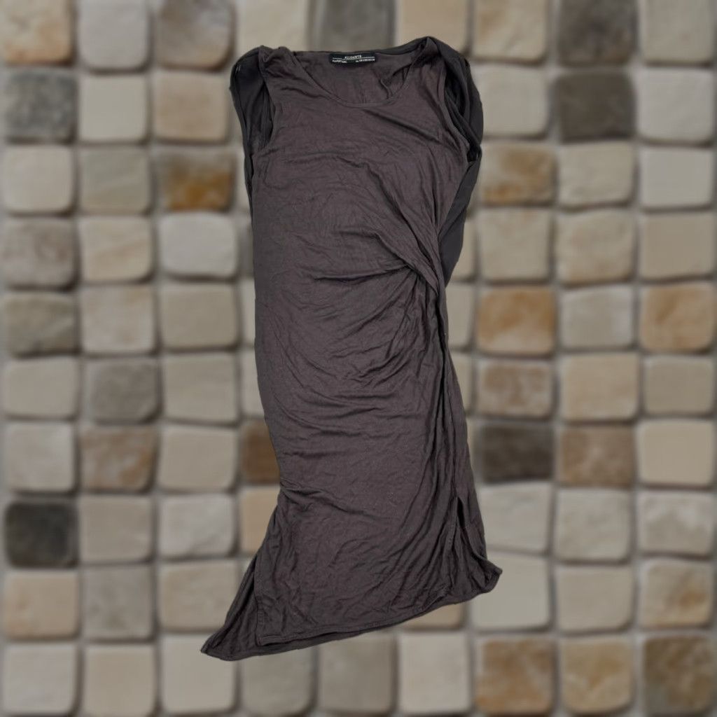 Allsaints Allsaints Dress Womens 2 Brown Wrap Bodycon Size XS / US 0-2 / IT 36-38 - 1 Thumbnail