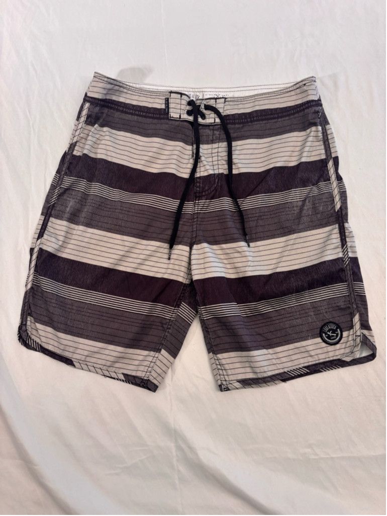 Lost Enterprises Men's Lost Swim Trunks Size 32 Gray Striped Size US 30 / EU 46 - 1 Thumbnail