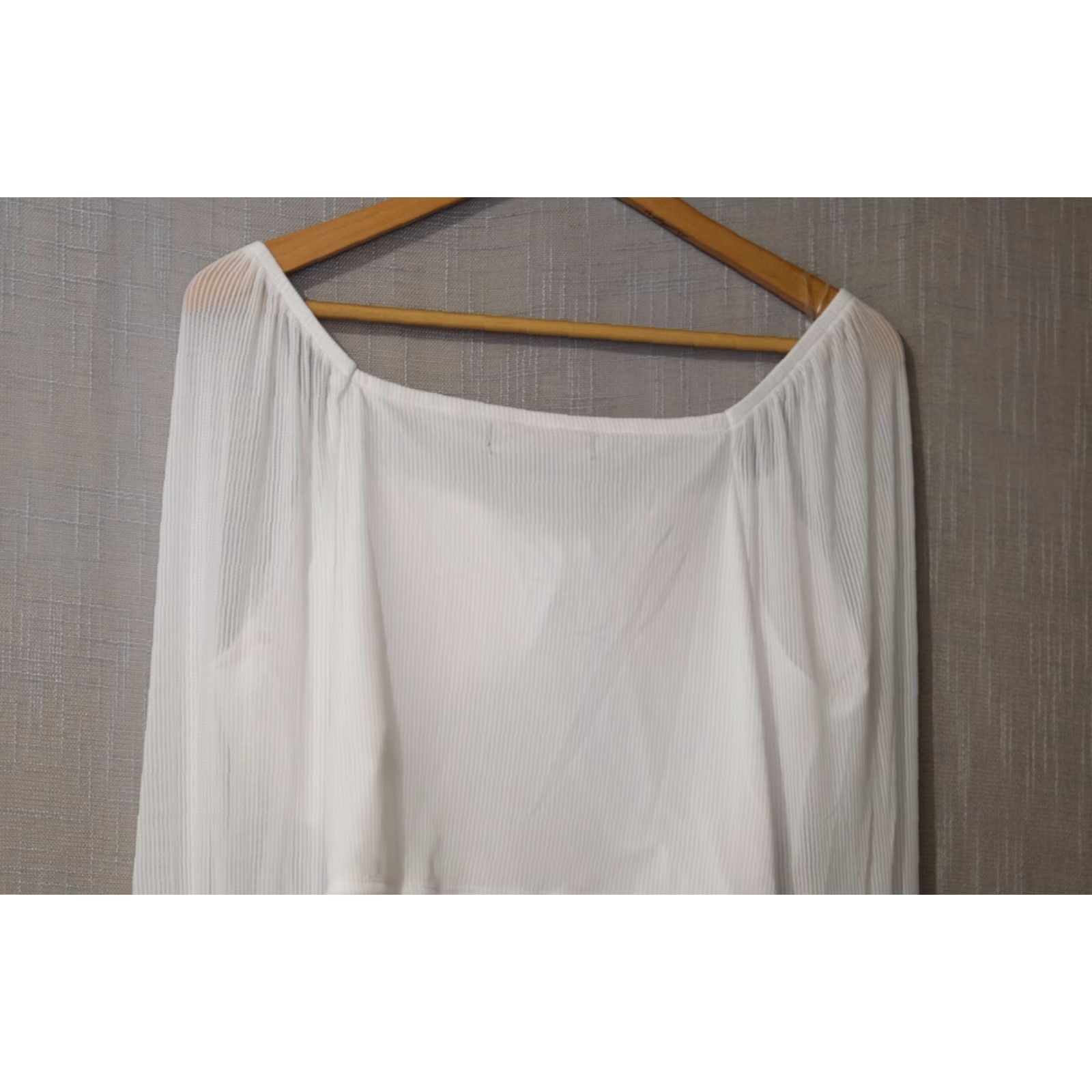 Almost Famous Nwot! Almost Famous Cropped Top White Ruched Womens XXL #H96-11 Size XXL / US 16-18 / IT 52-54 - 6 Thumbnail
