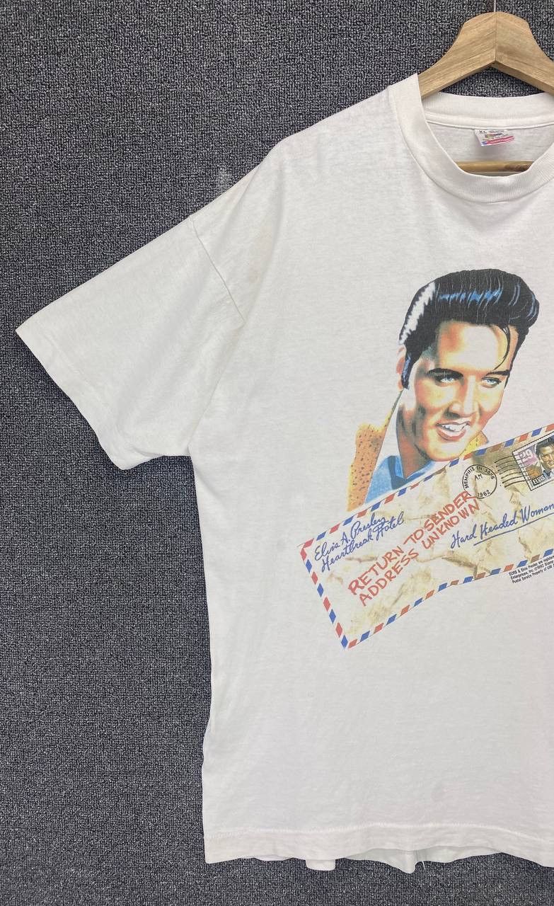 Band Tees × Vintage Vintage Elvis Presley Punk Rock Band Tee T Shirts Size US XL / EU 56 / 4 - 3 Thumbnail