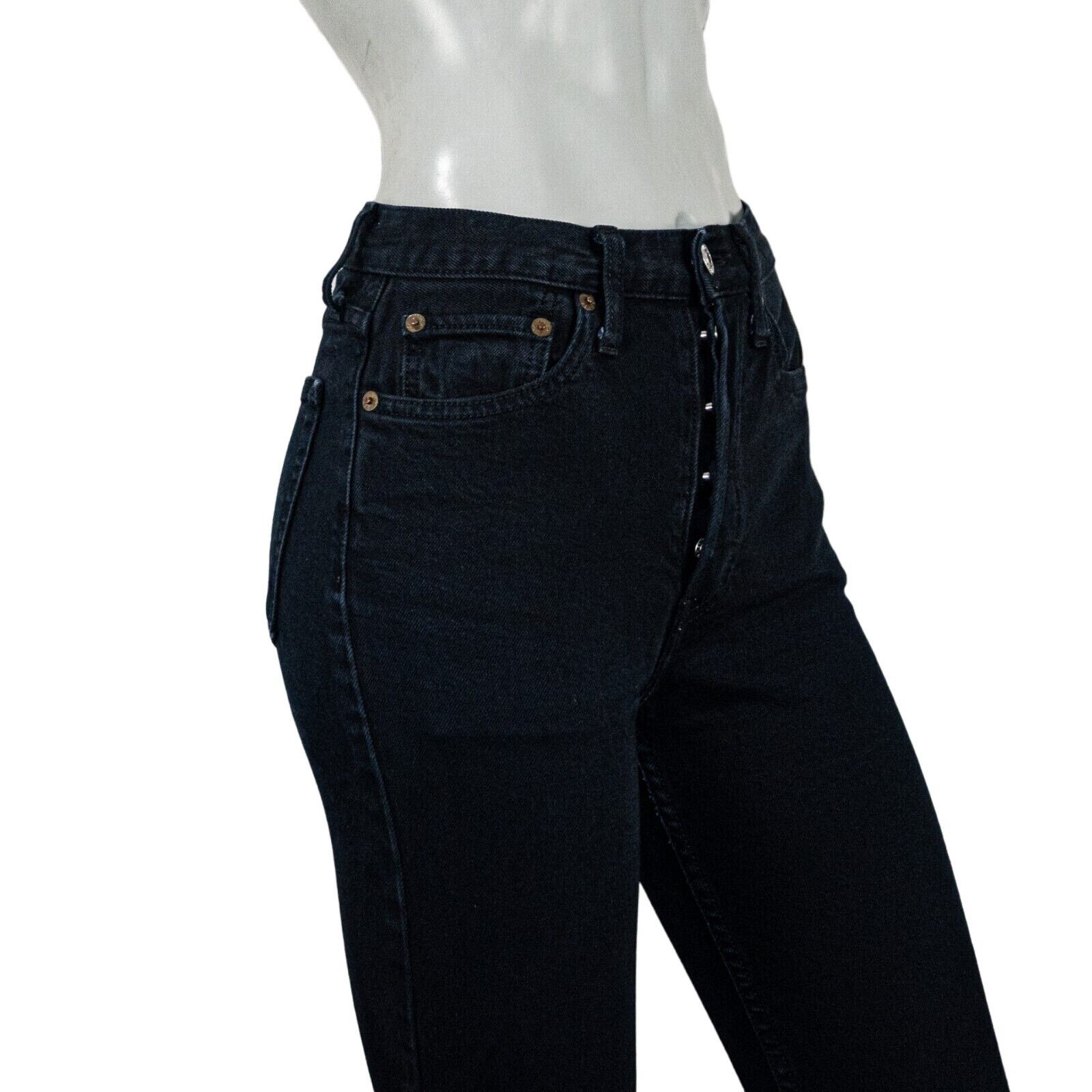 RE/DONE RE/DONE Originals fray crop high rise denim Jeans black/blue Size 25" / US 0 / IT 36 - 10 Thumbnail