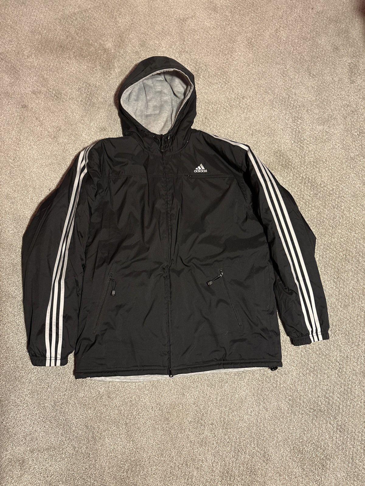 Adidas Black Adidas 3 Stripe Reversible Winter Coat Size US L / EU 52-54 / 3 - 1 Thumbnail