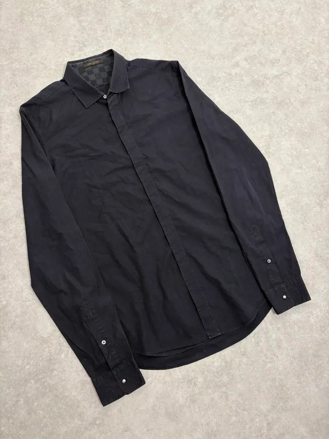 Louis Vuitton Louis Vuitton Black Monogrammed Shirt Size US M / EU 48-50 / 2 - 4 Thumbnail
