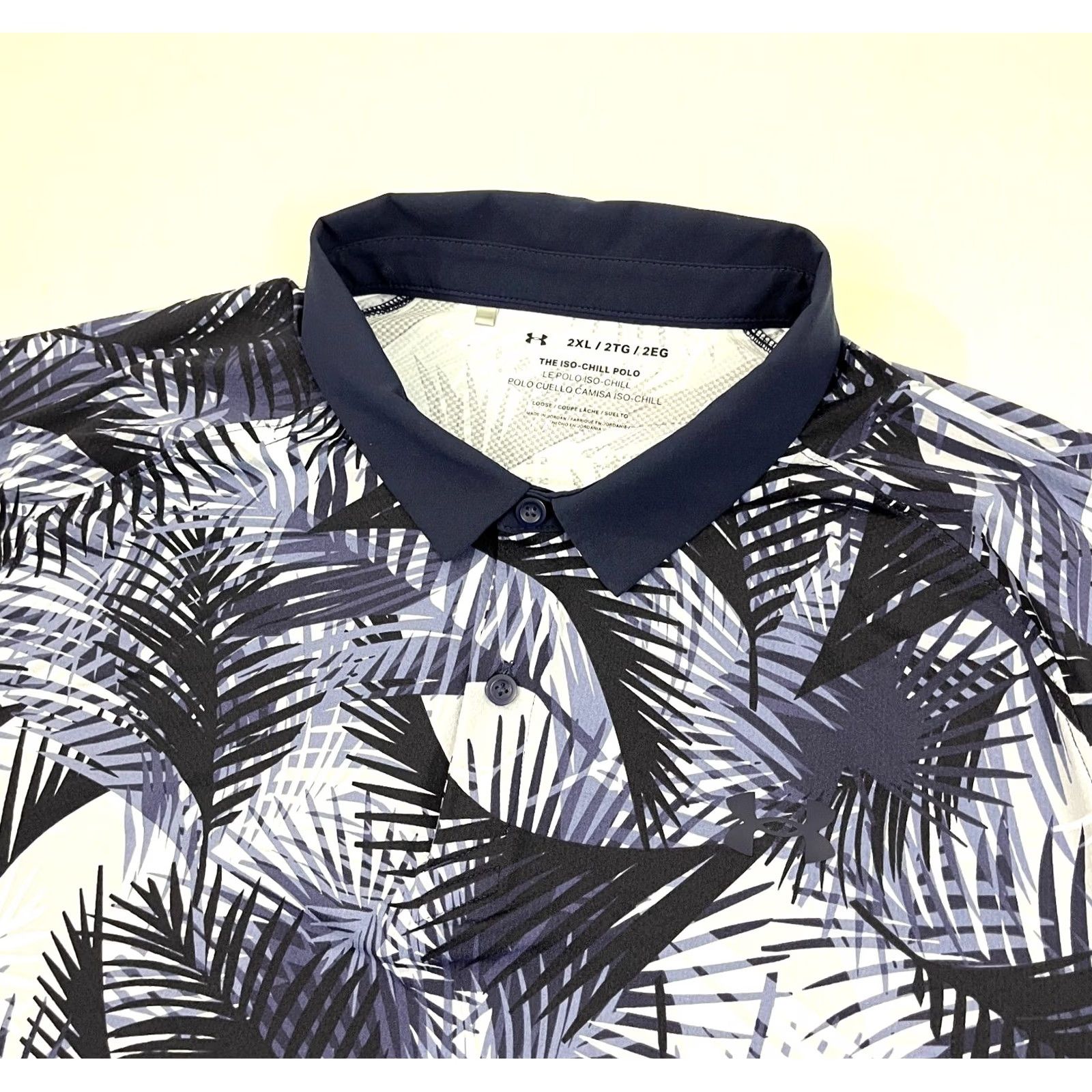 Under Armour Under Armour Iso Chill Polo Shirt Mens 2XL Blue Floral Hawaiian Performance Golf Shirt Size US XXL / EU 58 / 5 - 2 Thumbnail