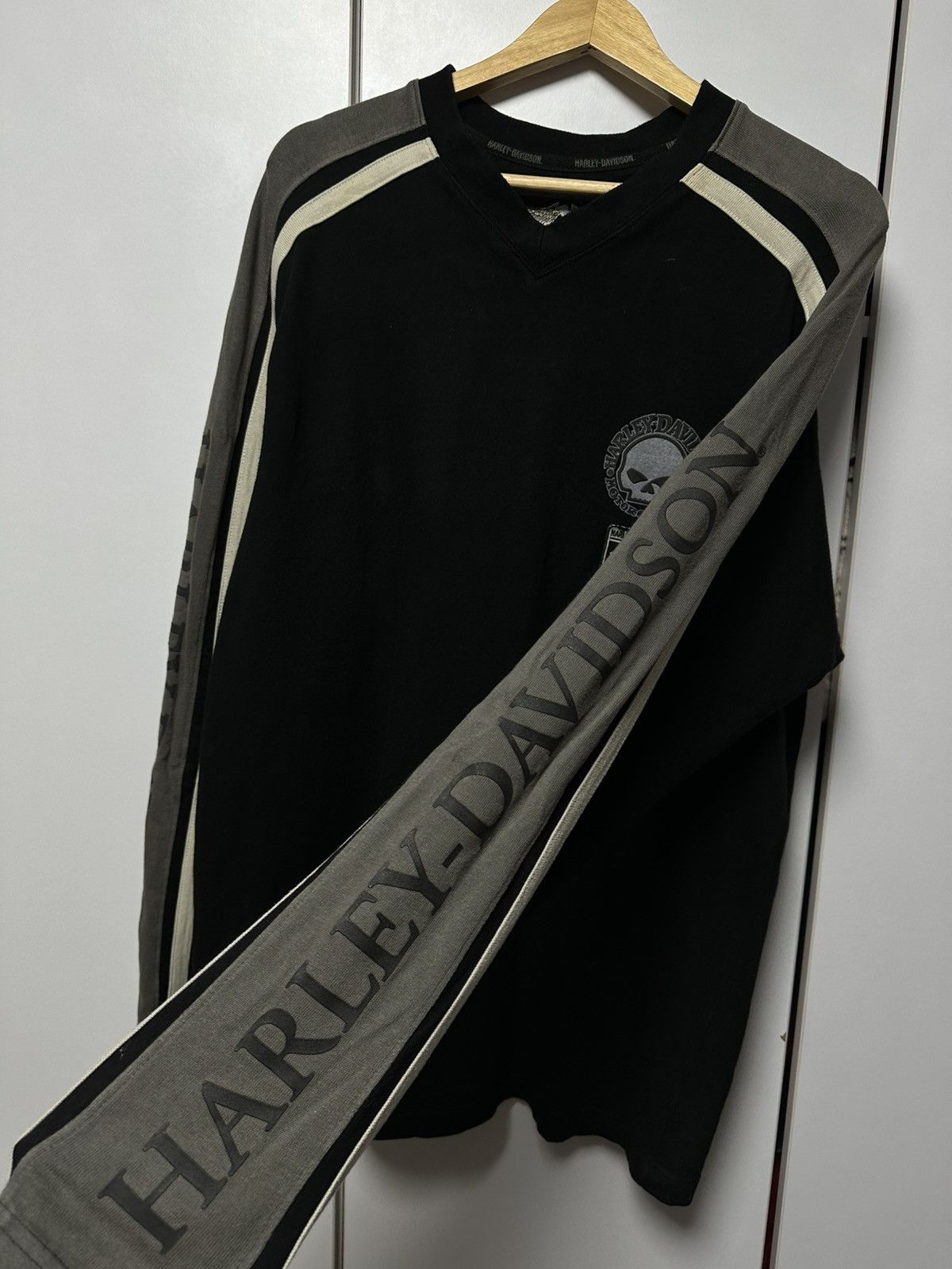 Harley Davidson Harley Davidson Vintage Skull Sweatshirt Moto Rare USA Size US XL / EU 56 / 4 - 5 Thumbnail