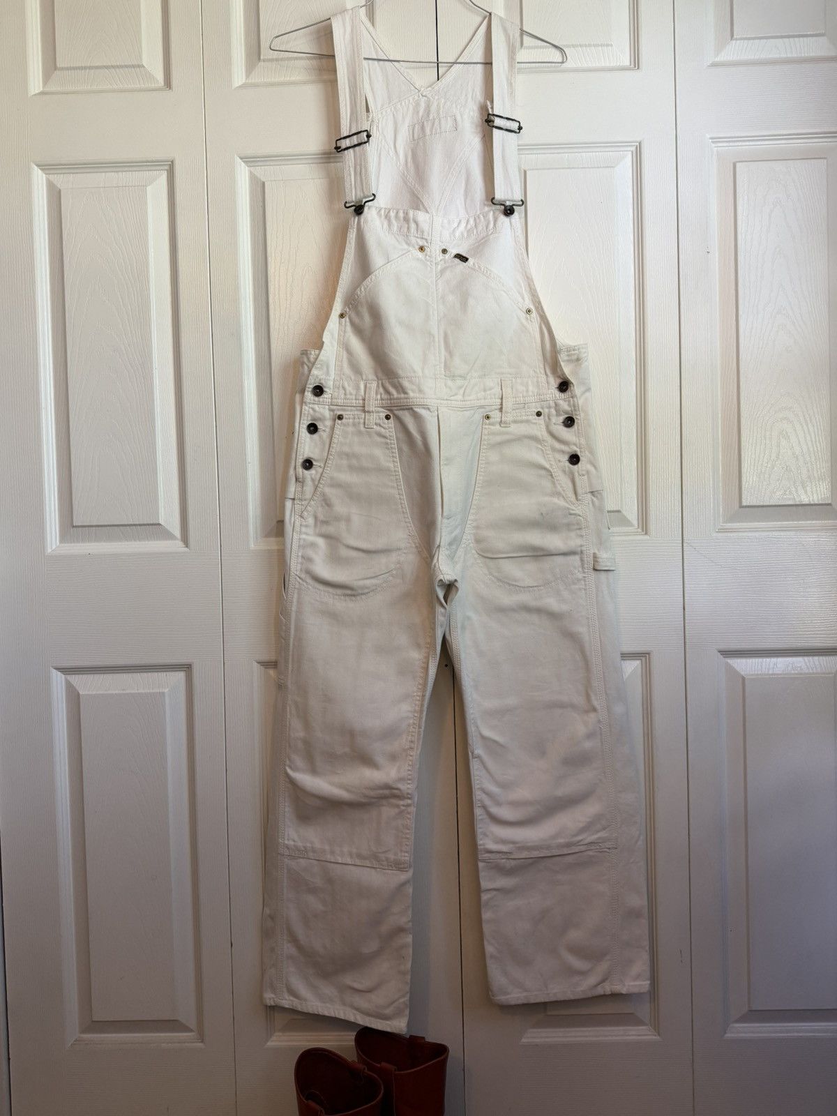 Iron Heart Iron Heart Herringbone Ecru Engineer Overalls Size US 32 / EU 48 - 1 Thumbnail