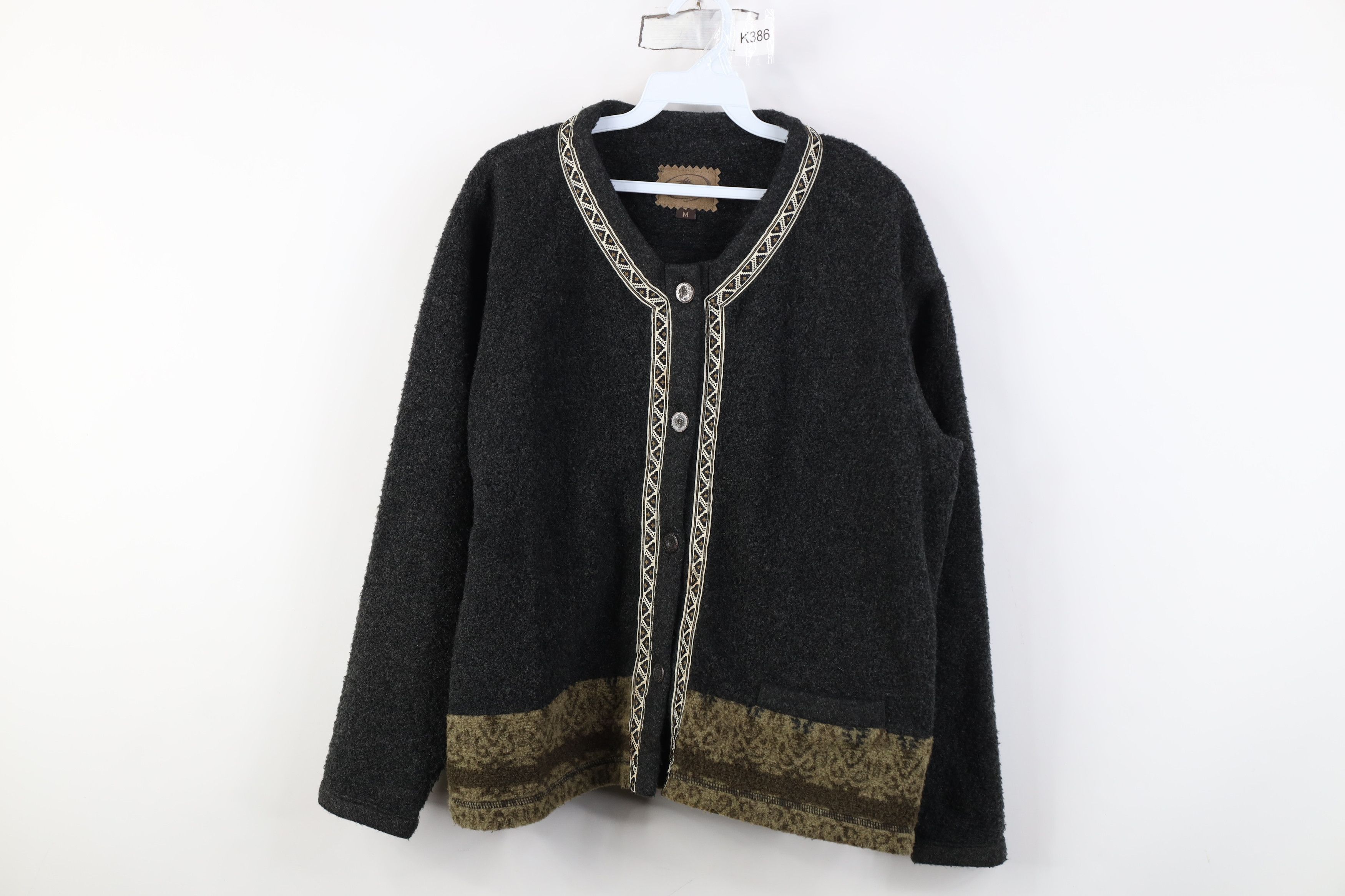 Vintage Vintage 90s Streetwear Knit Fair Isle Cardigan Sweater Size M / US 6-8 / IT 42-44 - 1 Thumbnail
