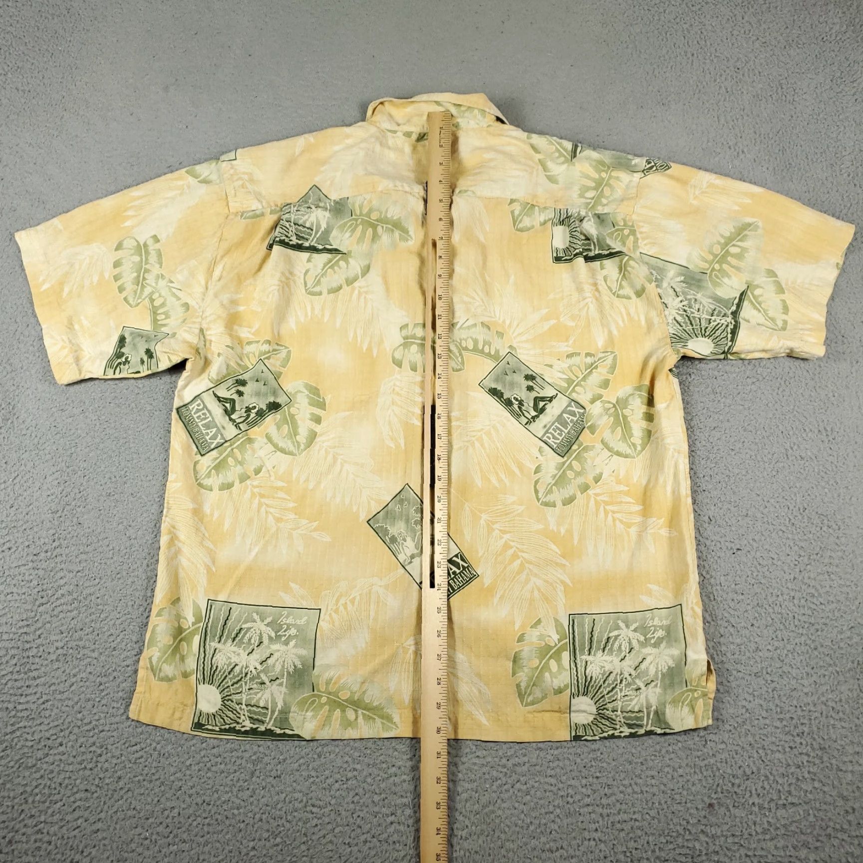 Tommy Bahama Tommy Bahama Shirt Men XL Yellow Floral Camp Tropical Button Up Short Sleeve Silk Hawaiian Aloha Mens Size US XL / EU 56 / 4 - 3 Thumbnail