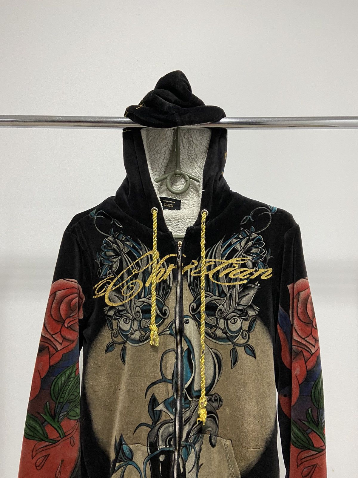 Christian Audigier × Ed Hardy × Vintage Ed Hardy Christian Audigier Zip Hoodie Big Logo Vintage Size M / US 6-8 / IT 42-44 - 4 Thumbnail