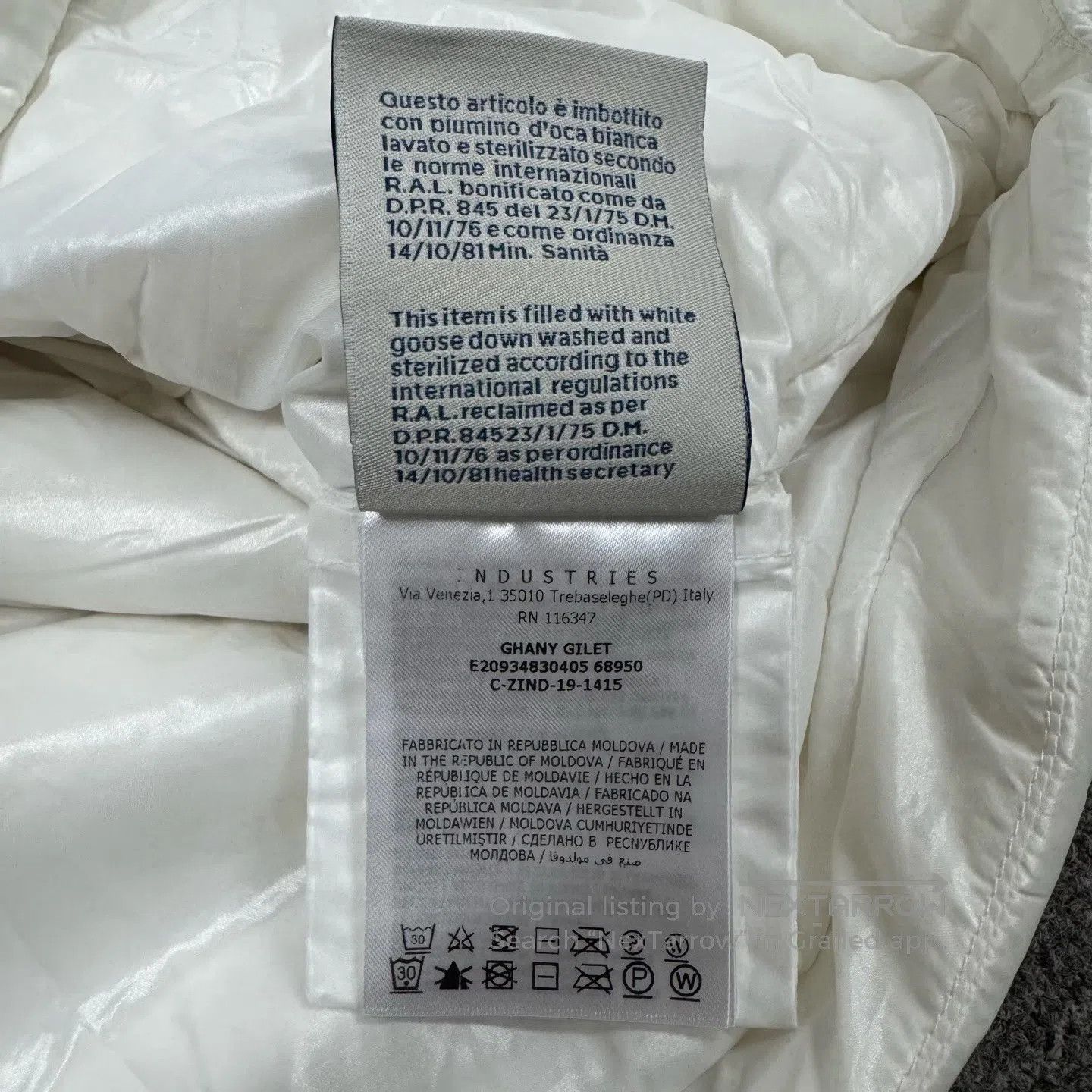 Moncler Moncler size 4 Ghany White Standing-Collar Down Jacket| Size XL / US 12-14 / IT 48-50 - 7 Thumbnail