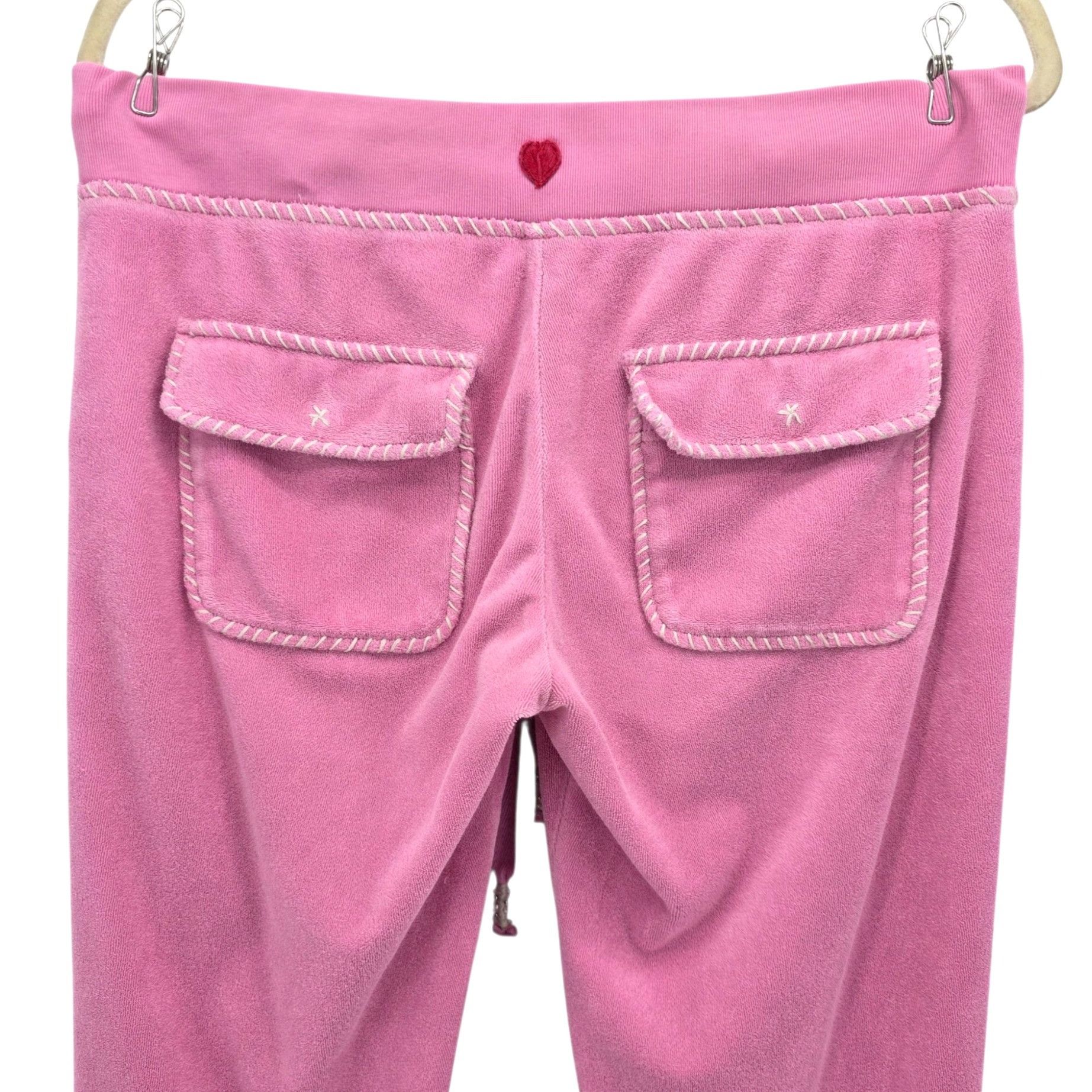 Other Vintage Twisted Heart Womens Medium Pants Terry Cloth Flared Size 30" / US 8 / IT 44 - 4 Thumbnail