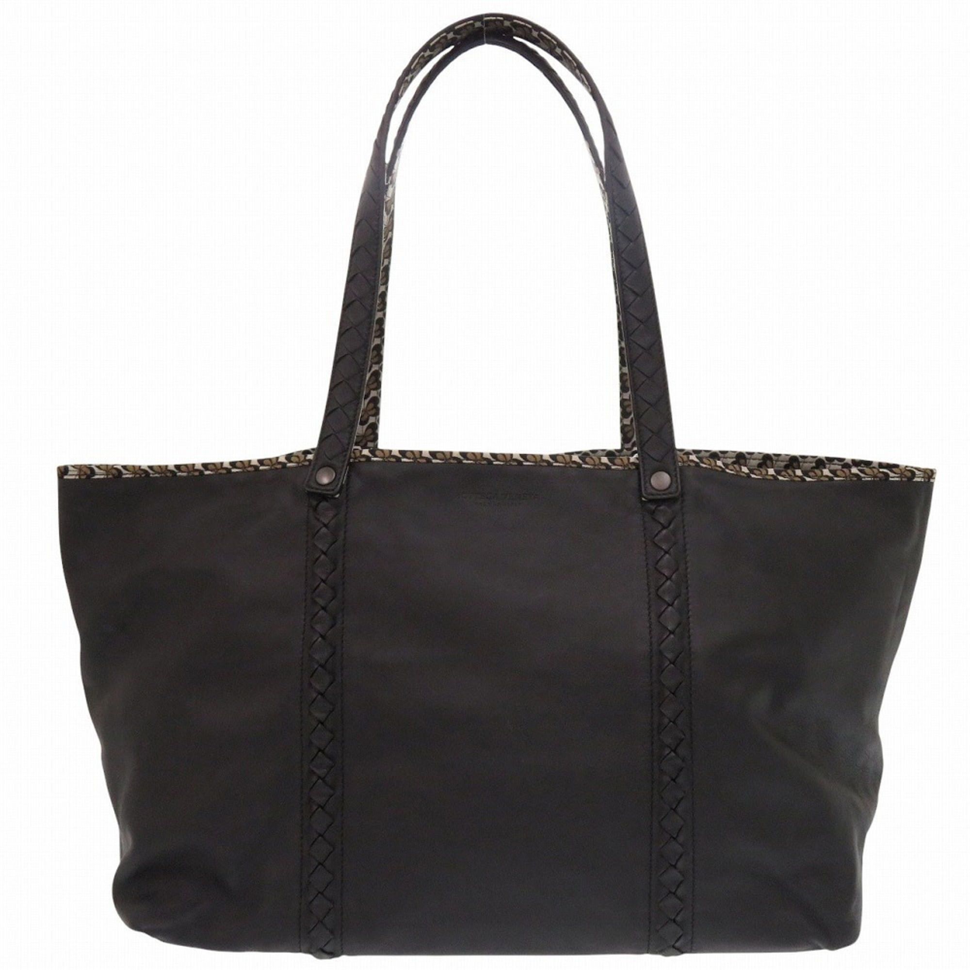 Bottega Veneta Excellent condition Bottega Veneta Intrecciato reversible tote bag with butterfly pattern, 547381, leather and nylon, black, 0924BOTTEGAVENETA Size ONE SIZE - 1 Thumbnail